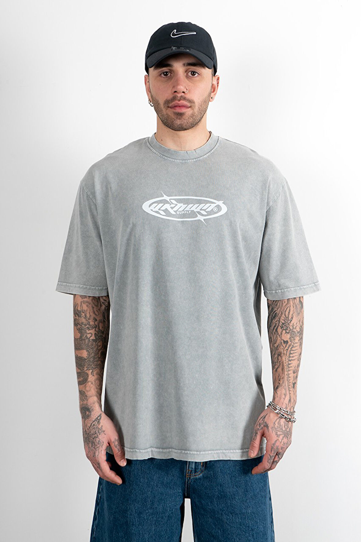 Ice Washed Y2K Oversize Erkek Tişört UK1466WSSY