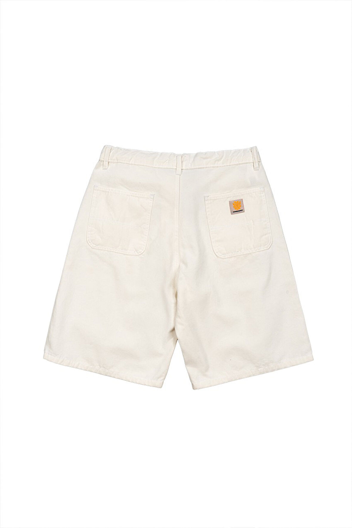 Ekru Gabardin Baggy Jean Erkek Şort Jorts