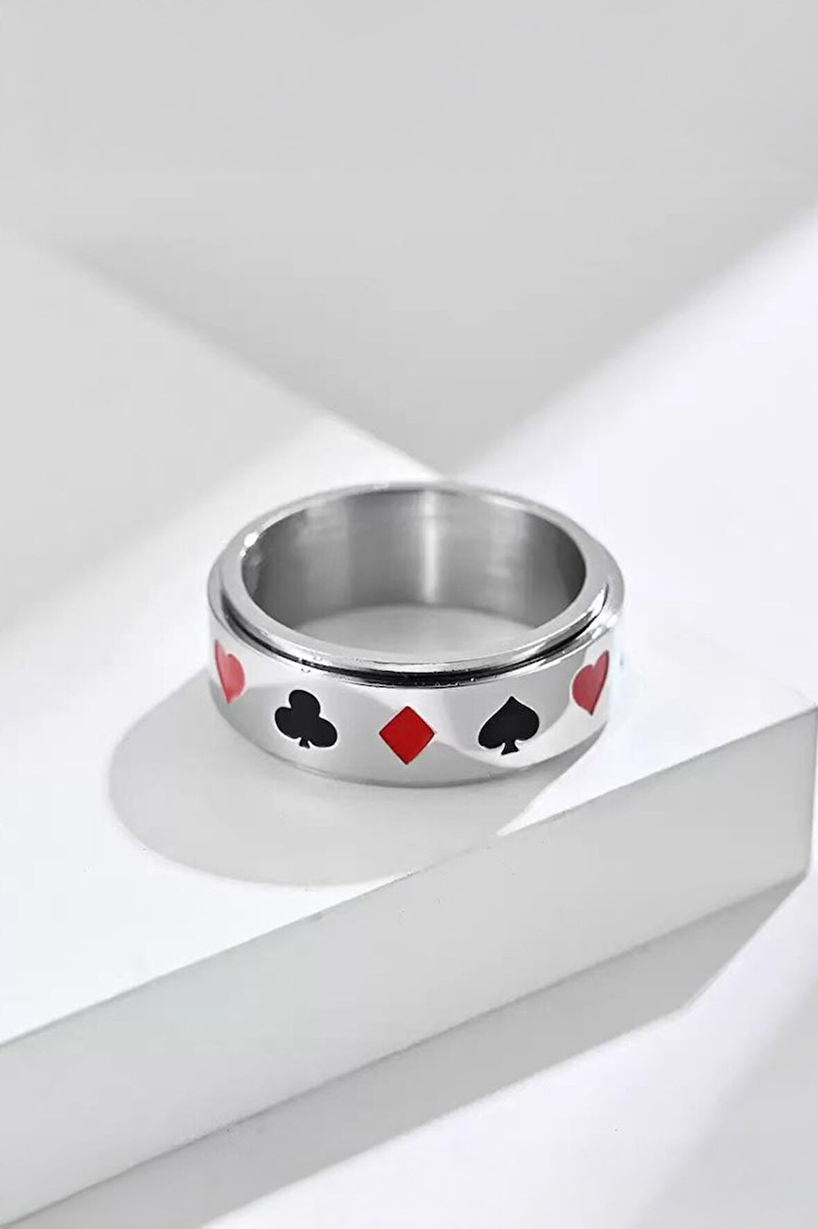 316L Çelik Poker Erkek Yüzük