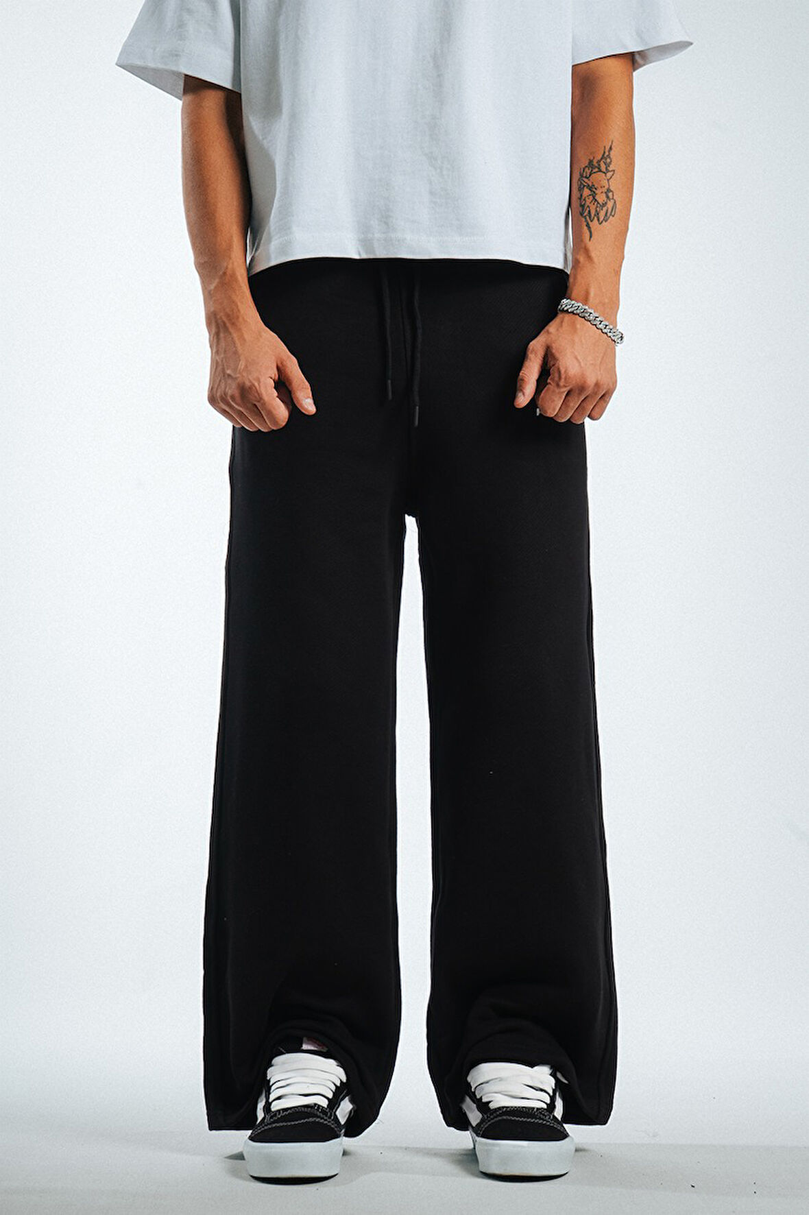 Siyah Urban Baggy Erkek Eşofman Altı US4403SY