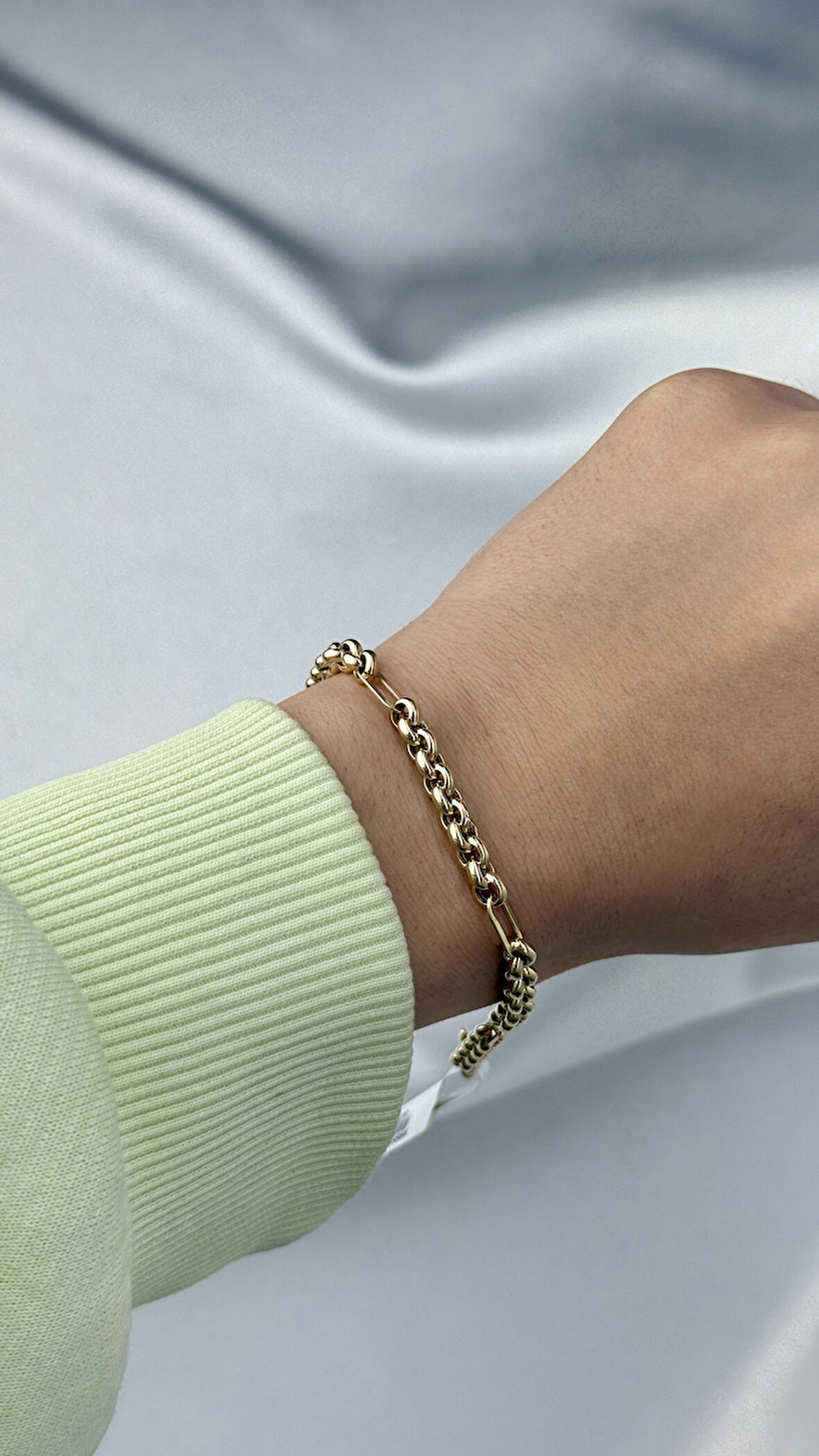 Altın Halka Zincir Bileklik