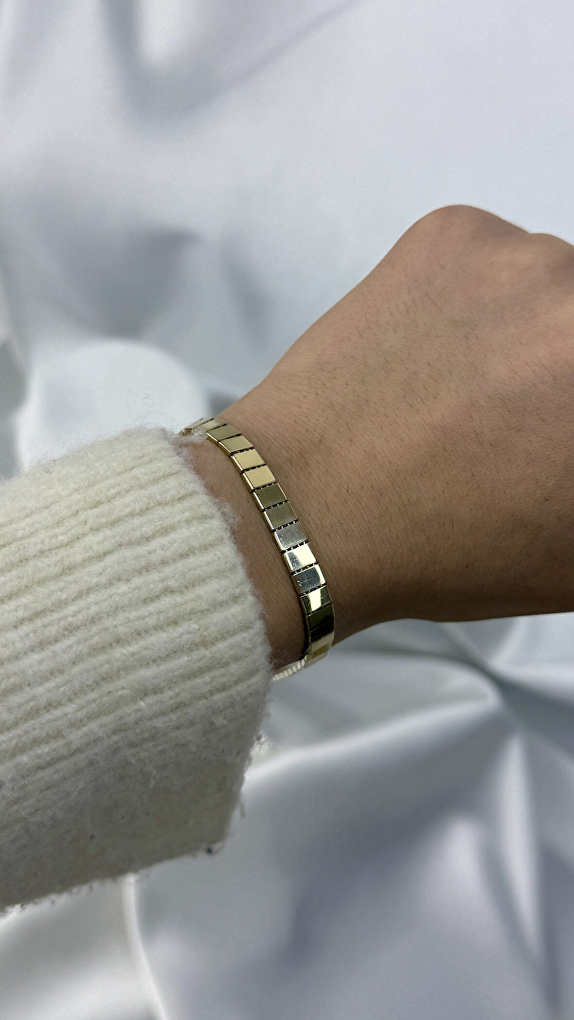 Aynalı Yılan Altın Bileklik