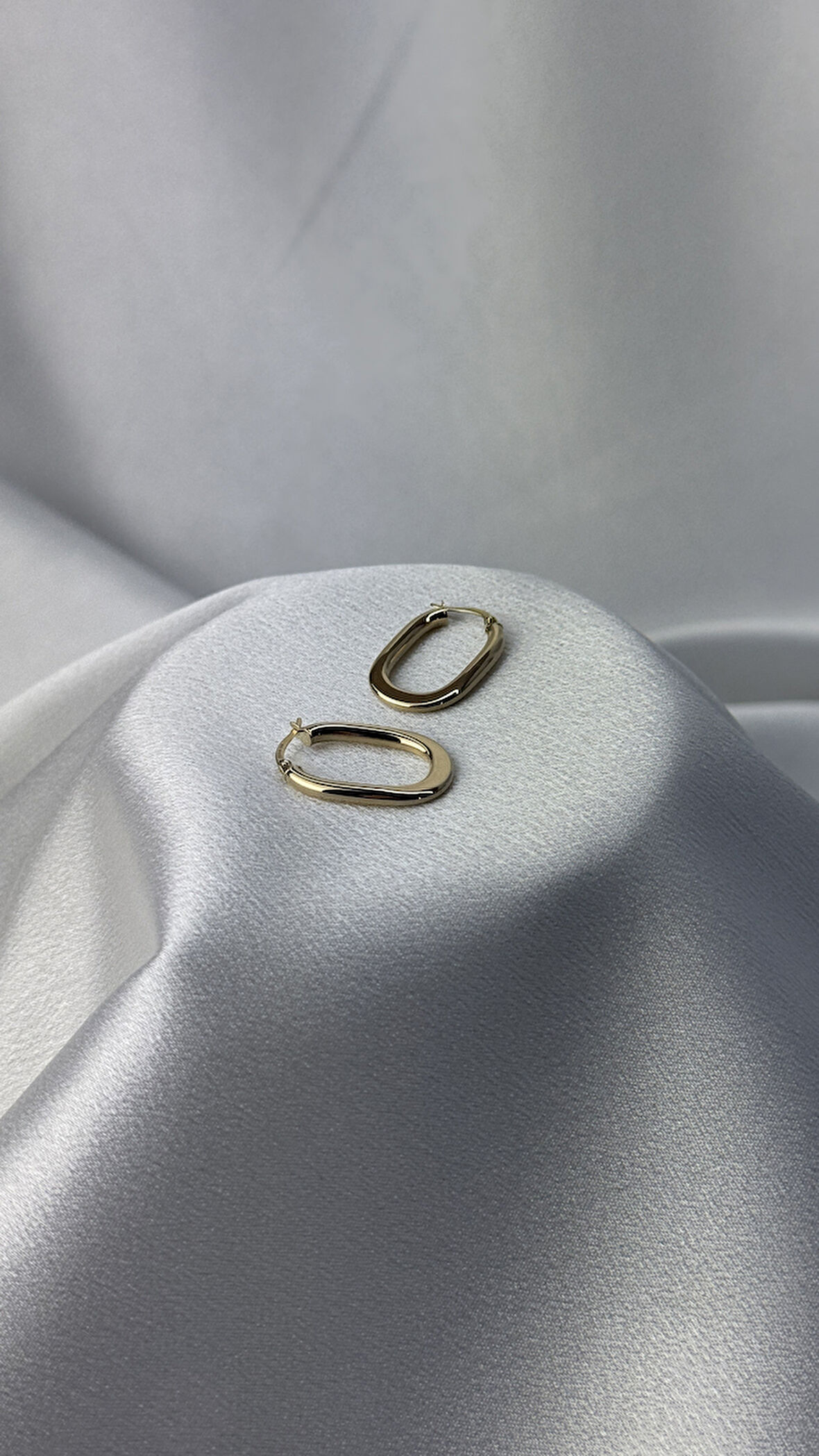 Yassı Ataç Altın Küpe