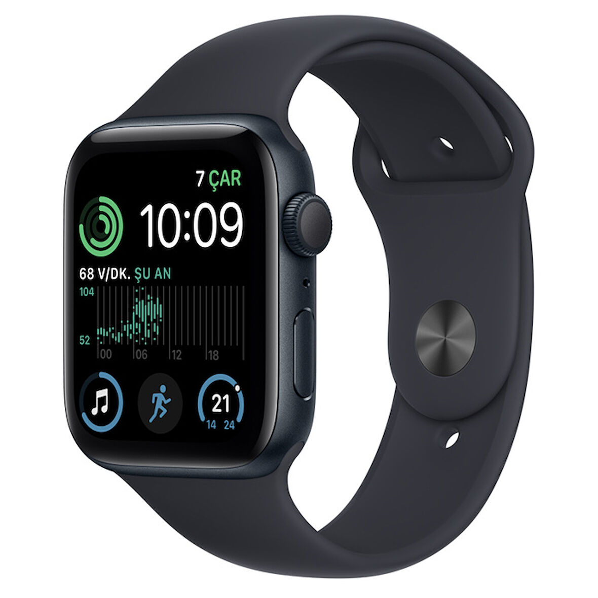 Apple Watch SE 44mm (2.Nesil) (GPS) Alüminyum Kasa Gece Yarısı MNK03TU/A - Yenilio Outlet