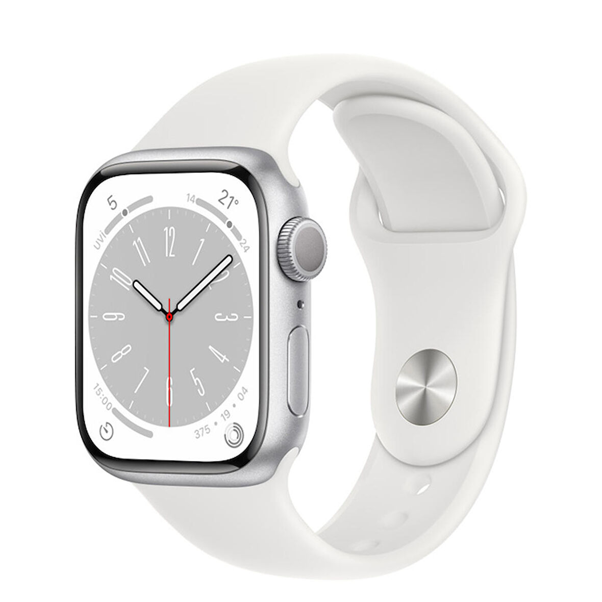 Apple Watch Seri 8 41mm (GPS) Alüminyum Kasa Gümüş - Yenilio Yenilisi - A Kalite - MP6K3TU/A