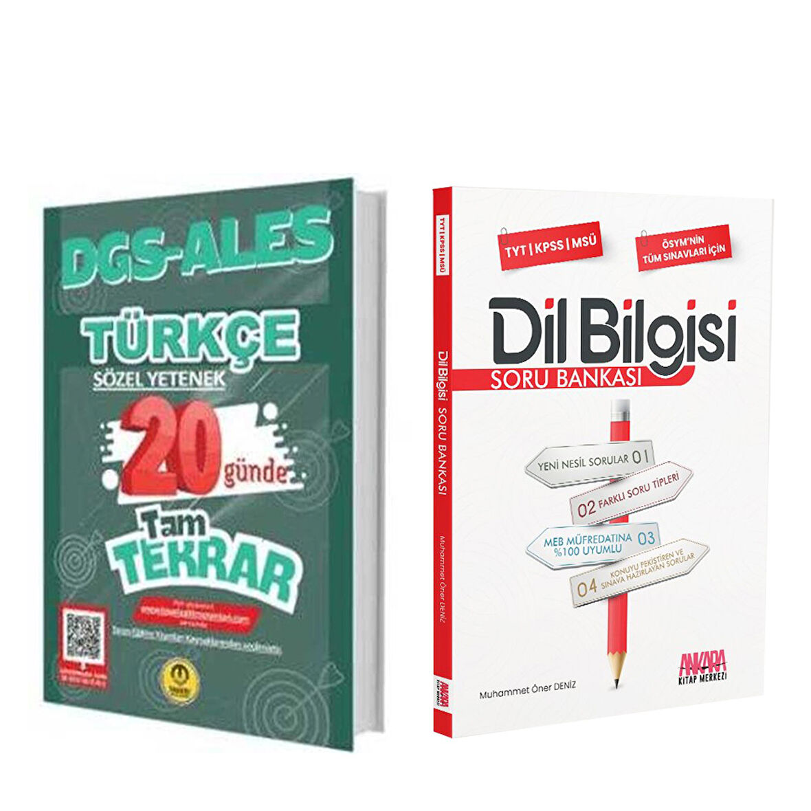 Tasarı Eğitim DGS ALES Türkçe 20 Günde Tam Tekrar ve AKM Dil Bilgisi Soru Bankası Seti 2 Kitap