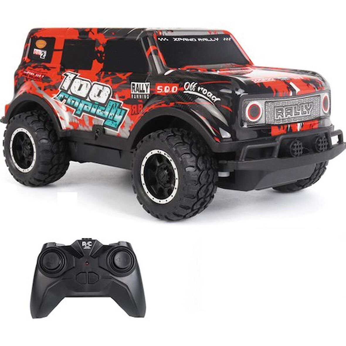 RC Full Fonksiyon LED Işıklı Gövde 1:24 Off Road Şarjlı Uzaktan Kumandalı Yarış Arabası