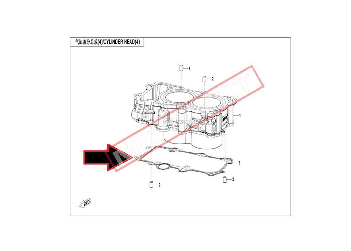 CF Moto 450 SR Silindir Alt Conta