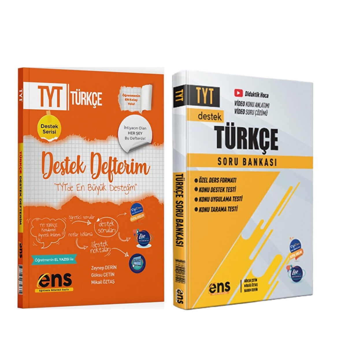 ENS Yayıncılık TYT Türkçe Destek Defterim ve Soru Bankası Seti 2 Kitap