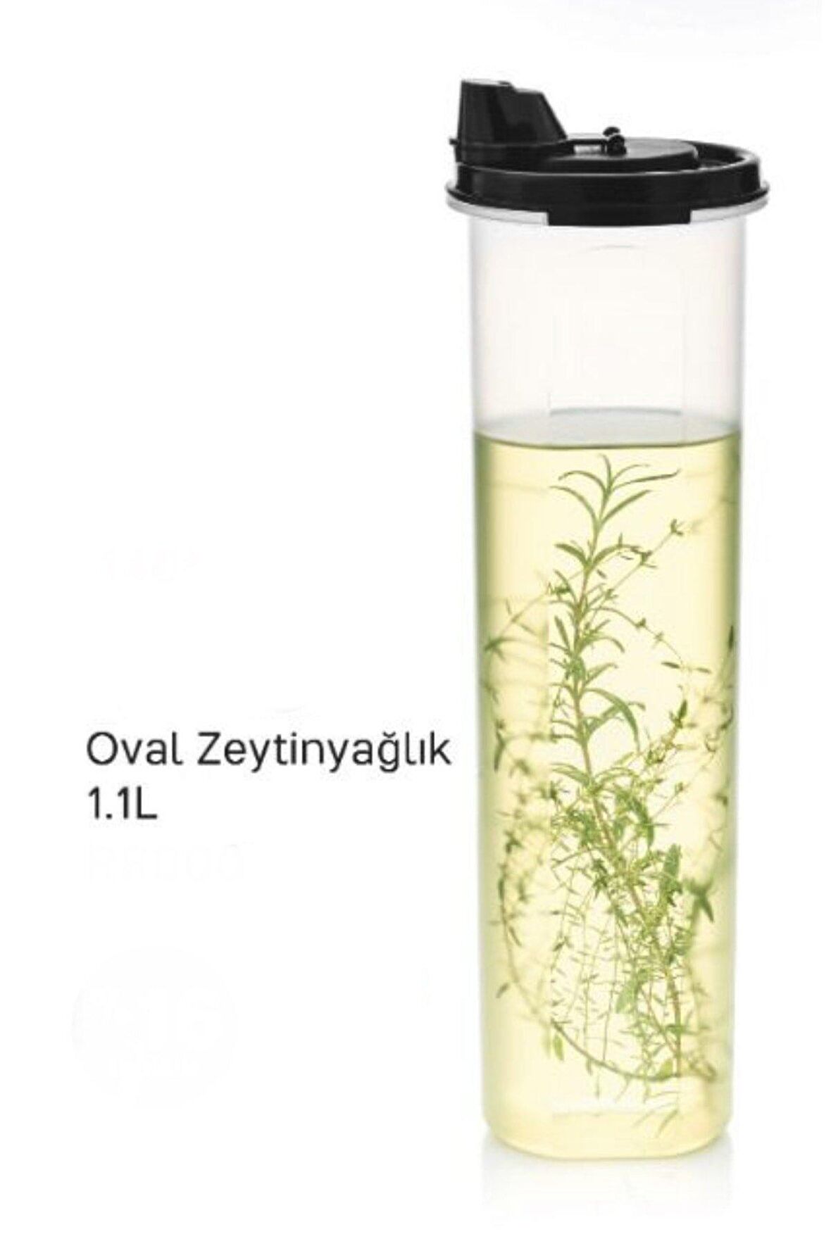 Tupperware 1.1l Oval Zeytinyağlık Yağdanlık Siyah Kapak Esc