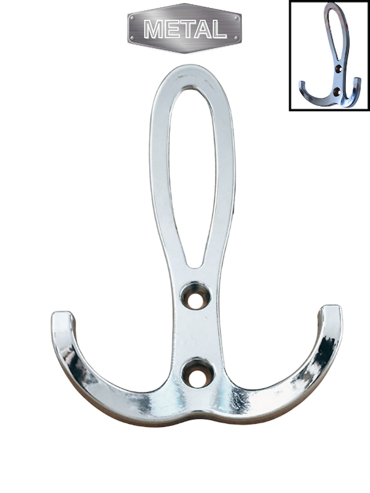 Metal Okyanus Krom Portmanto Askısı Duvar Tipi – Tekli