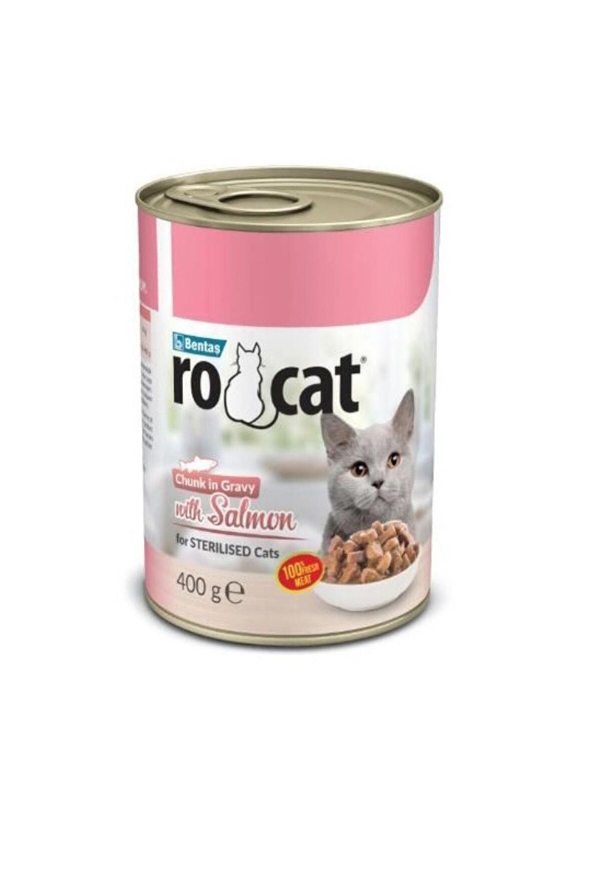 Ro Cat Sterilised Somonlu Kısırlaştırılmış Kedi Konserve 400 Gr X 12 Adet