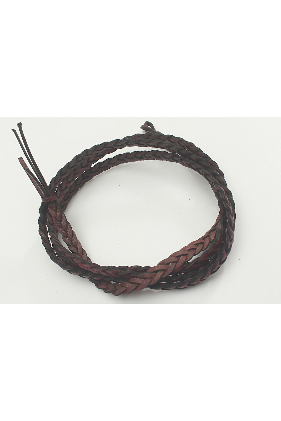 8-12 MM YASSI ÖRGÜLÜ NATUREL (DOĞAL) DERİ KORDON (1 METRE)