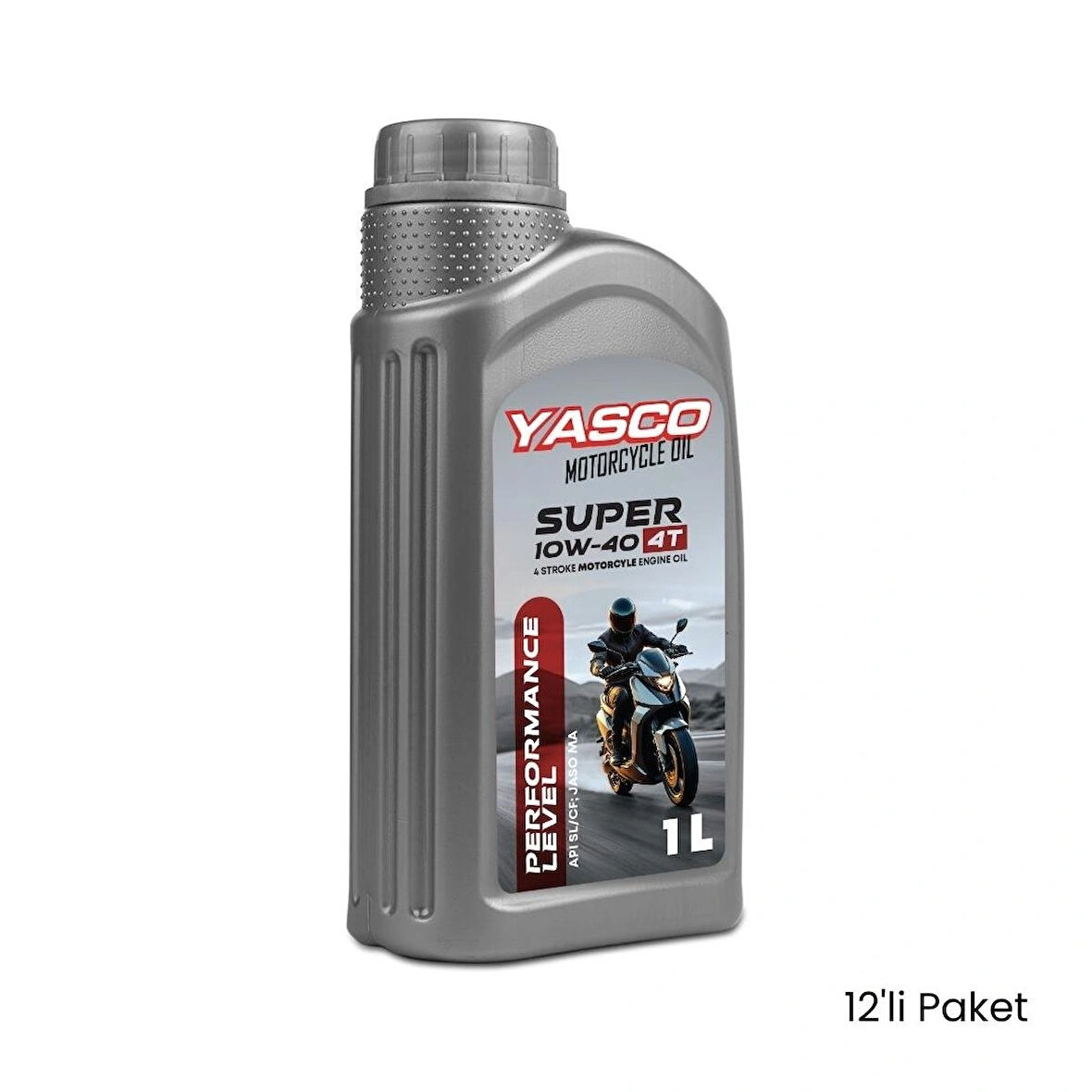 YASCO SUPER 10W40 4T 1L Motosiklet Yağı (12 ADET)