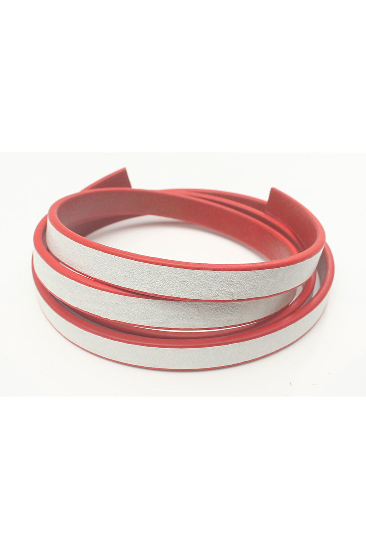 8-10 Mm Yassı Deri Sarı Lacivert Kayış (2 METRE)