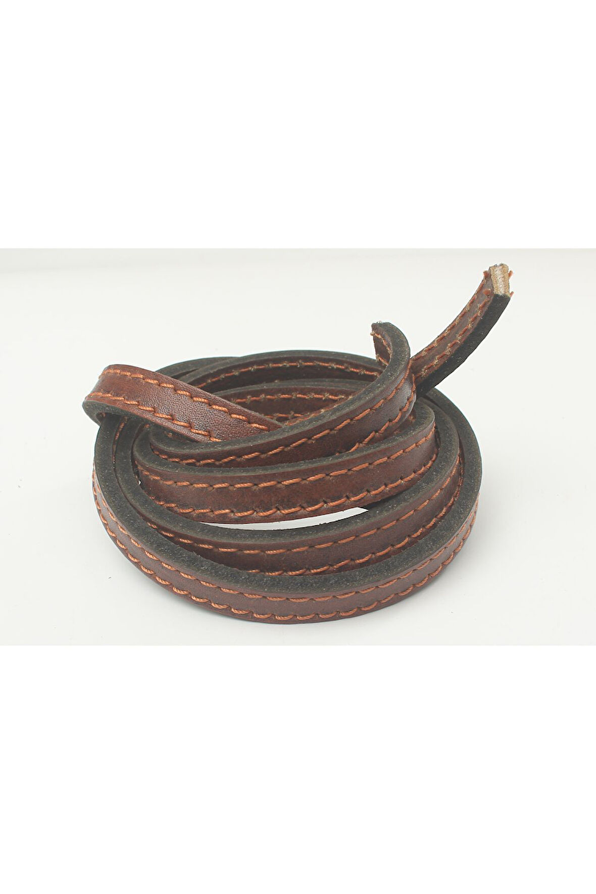 8-10 Mm Hakiki Yassı Deri Taba Renkli Kayış (2 METRE)