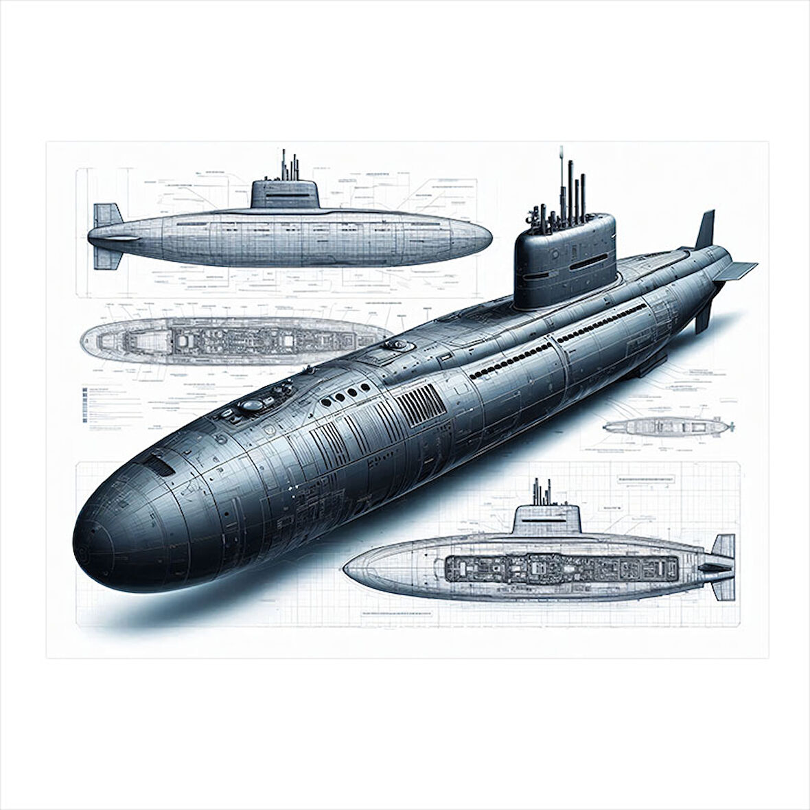 Denizaltı Tasarımı Model Mdf tablo 25cmX 35cm