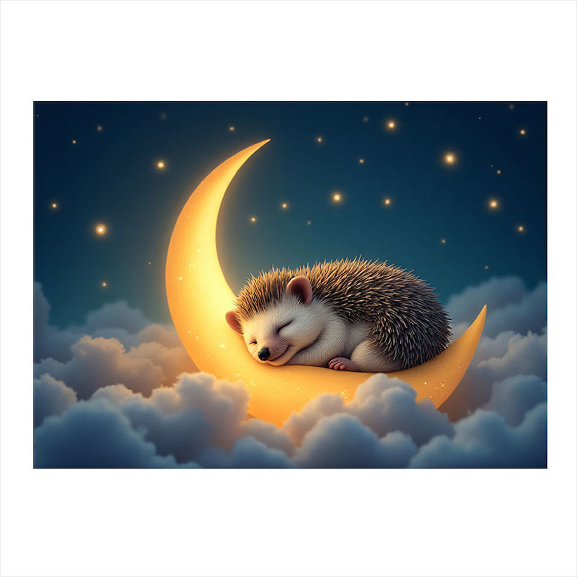 Uyuyan Kirpi Rüyası Modern Ahşap Tablo 50cmX 70cm