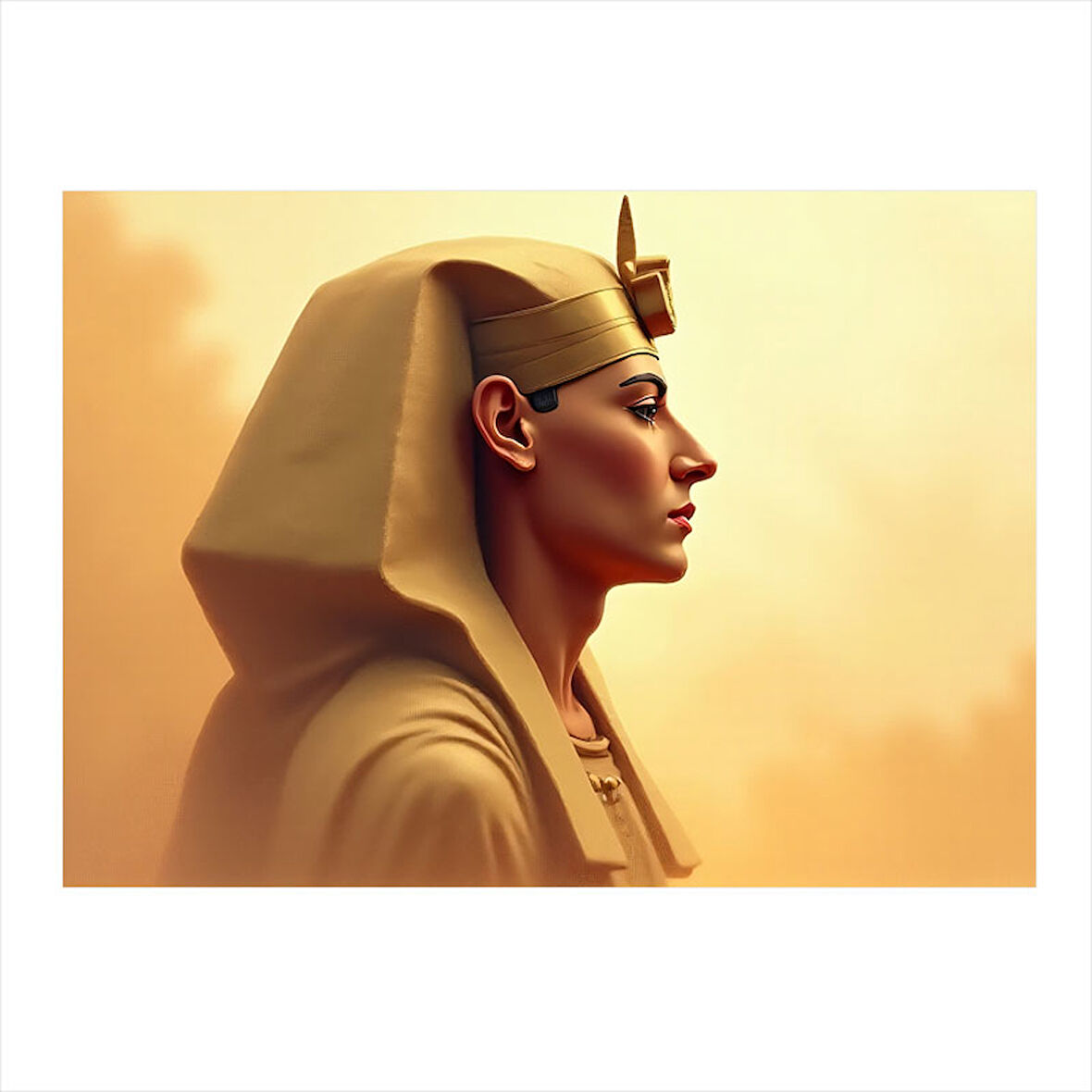 Antik Mısır Kraliçesi Figürü Hediyelik Mdf Tablo 25cmX 35cm