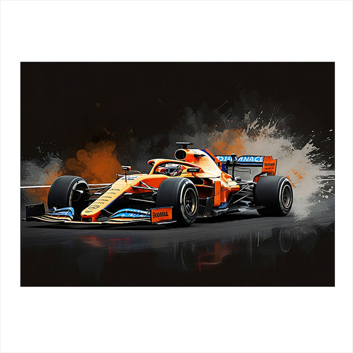 Yarış Arabası Tasarımı Mdf Tablo 25cmX 35cm