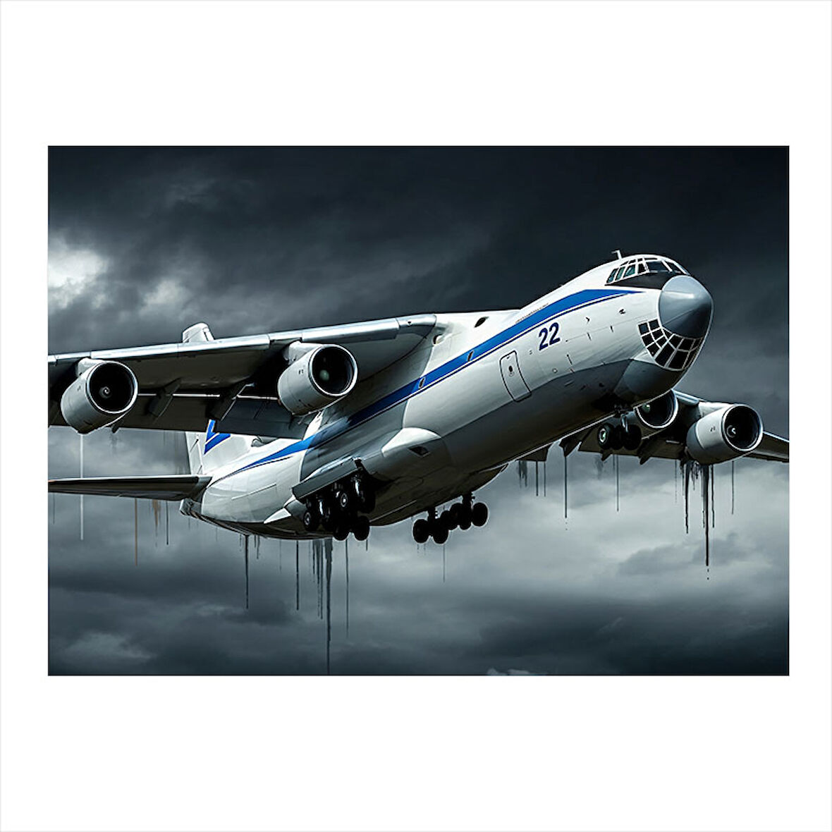 Uçuşta Kargo Uçağı Modern Mdf Tablo 25cmX 35cm