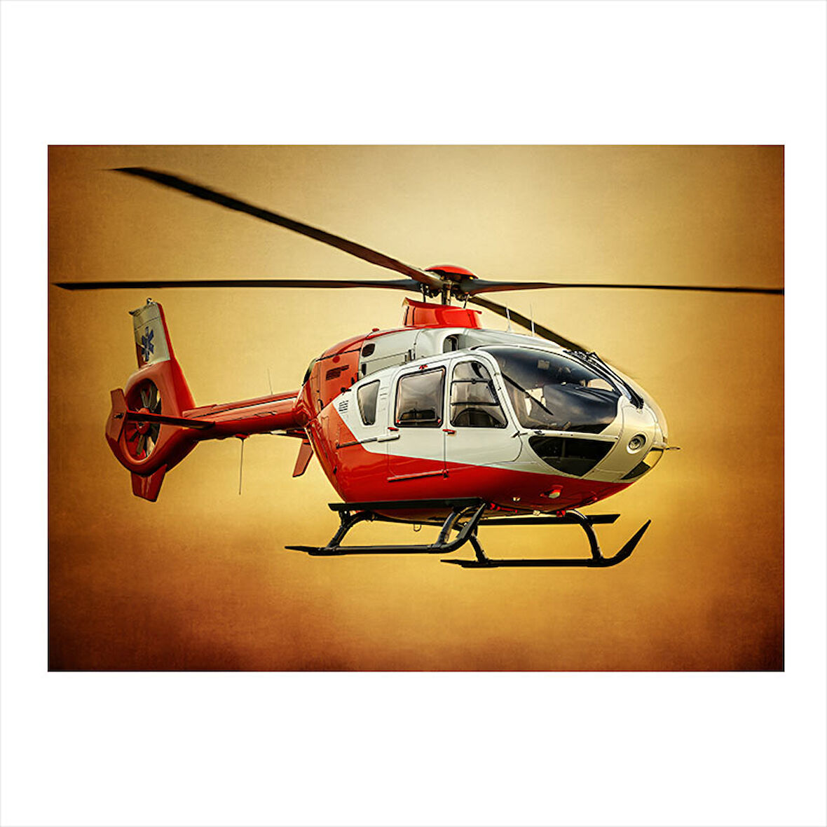 Kurtarma Helikopteri Modern Mdf Tablo 35cm X50cm