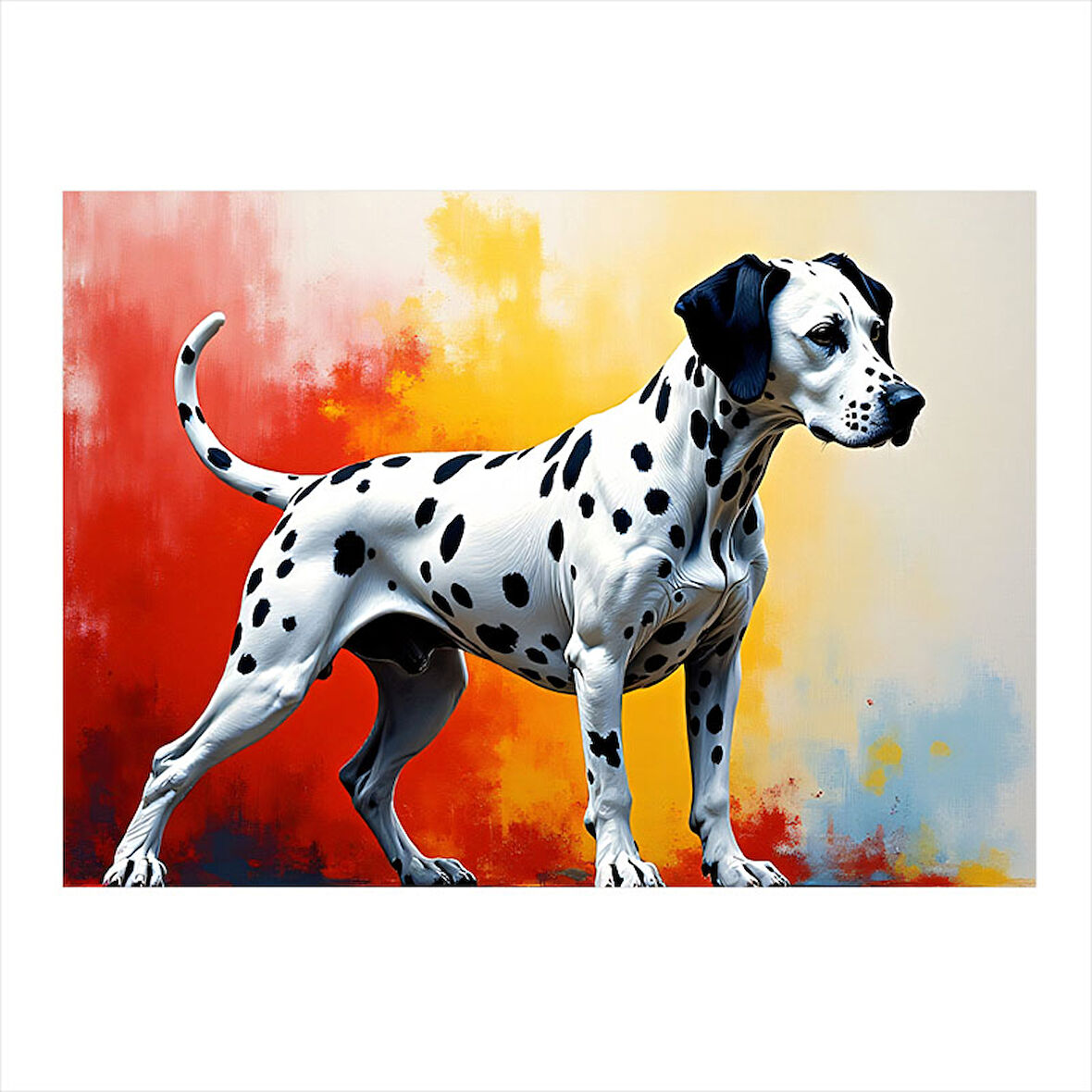 Noktalı Dalmaçyalı Köpek Mdf Tablo 35cm X50cm