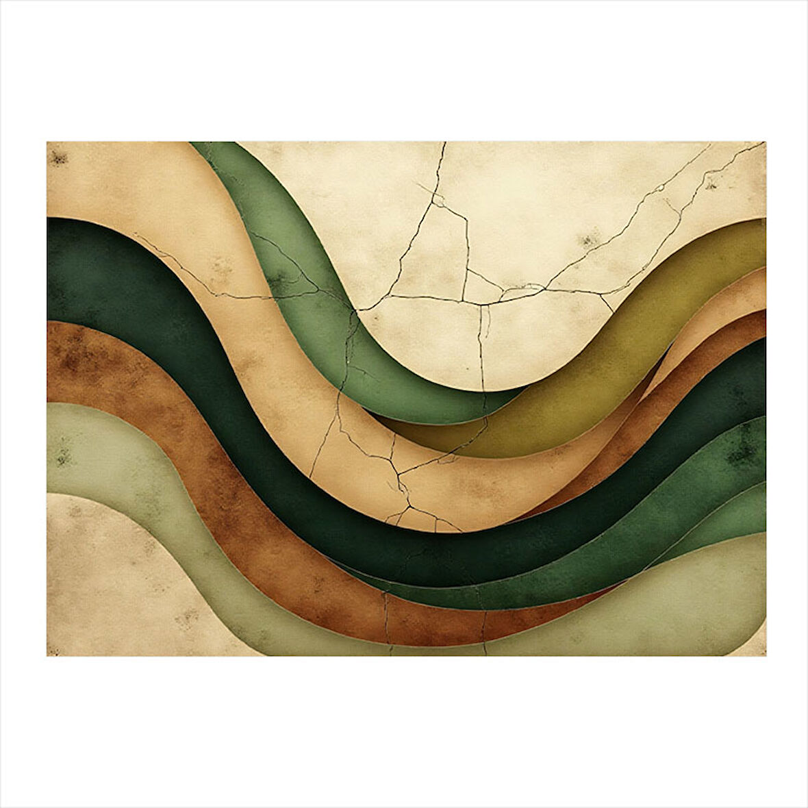 Retro Dalgalı Desen Model Mdf tablo 25cmX 35cm