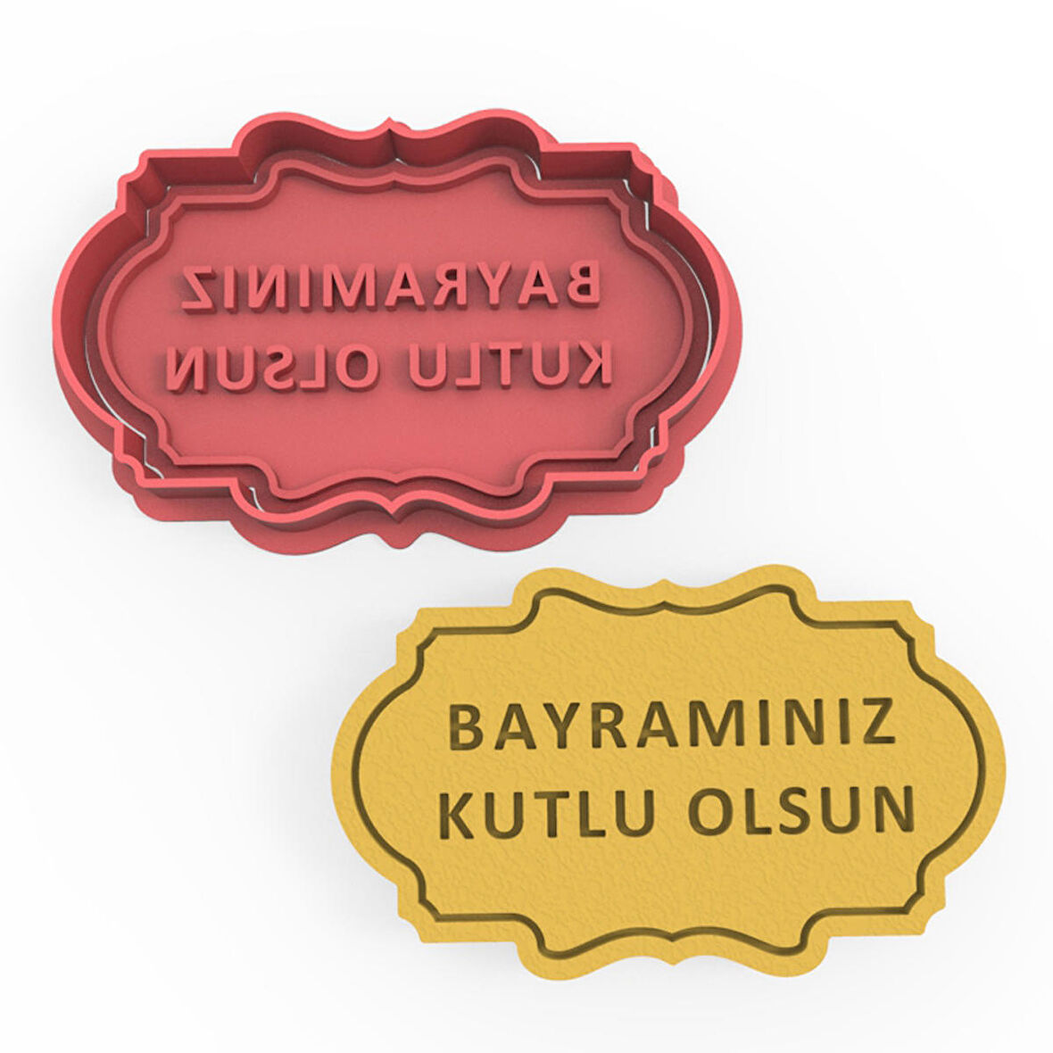 Bayramınız Kutlu Olsun Kurabiye Kalıbı Şekillendirici Kopat 2'li