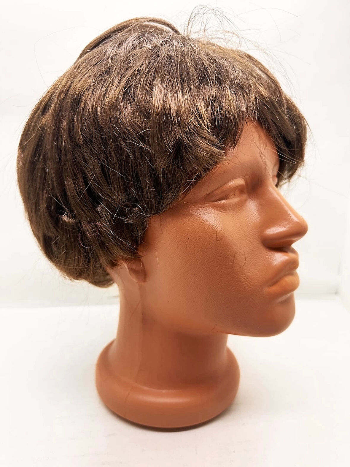 Kahve Renk Kısa Kesim İçi Astarlı Erkek Genç  Peruğu