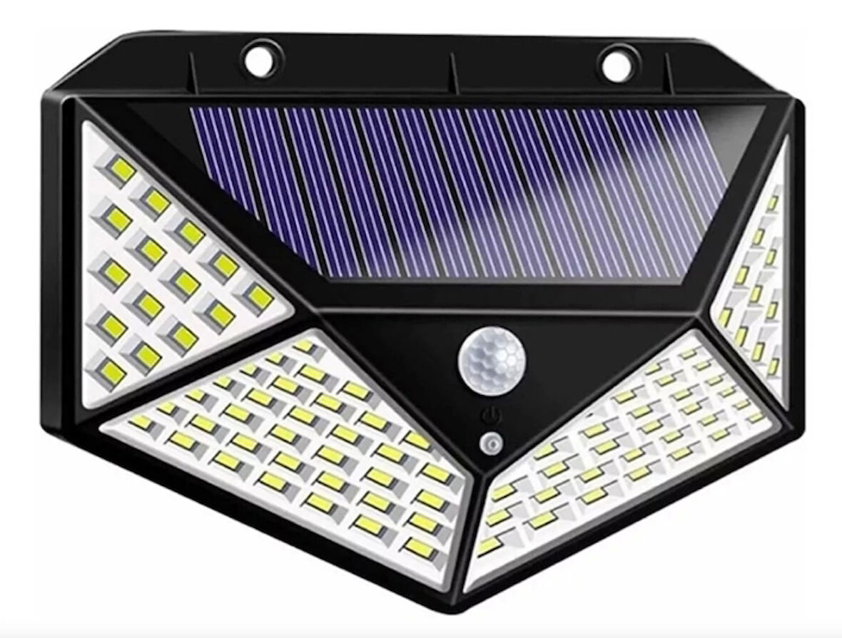 Solar Hareket Sensörlü Duvar Lambası 100 Led Mz-303