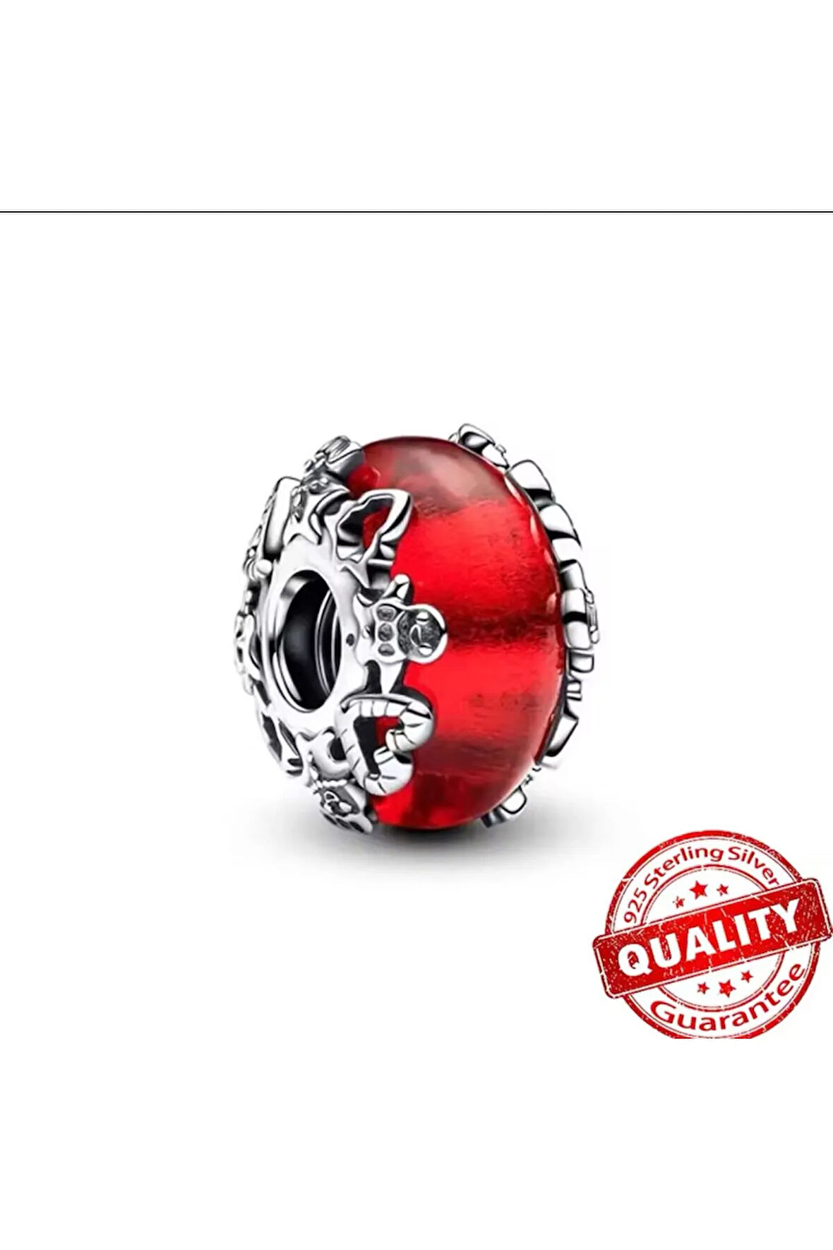 Yılbaşı Büyüsü Murano Gümüş Charm