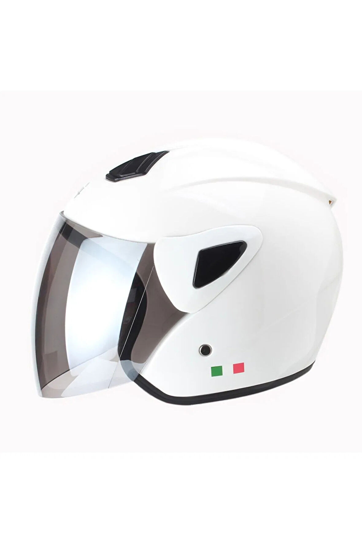 Kask Sw-733 Yarım Aynalı Camlı Beyaz