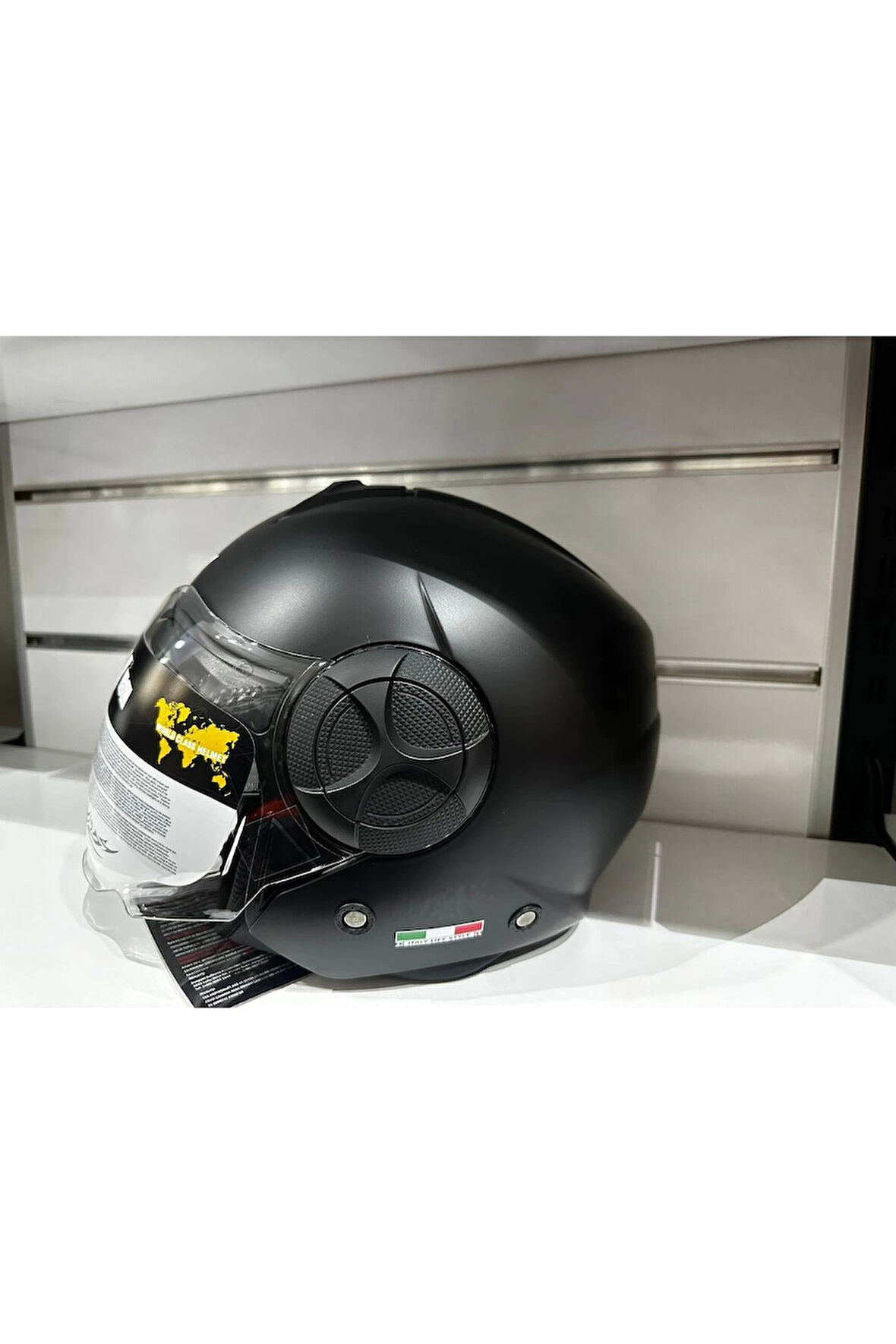 KASK SWAY SW-737 MAT BLACK ÇENESİZ GÜNEŞ GÖZLÜKLÜ