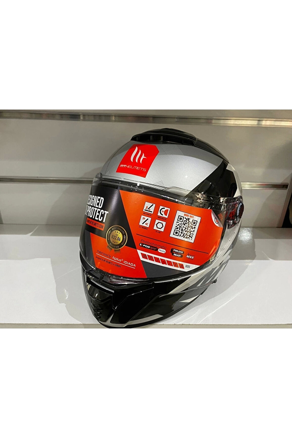 Kask Mt Thunder 4 Sv Exeo Parlak Inci Titanyum/siyah