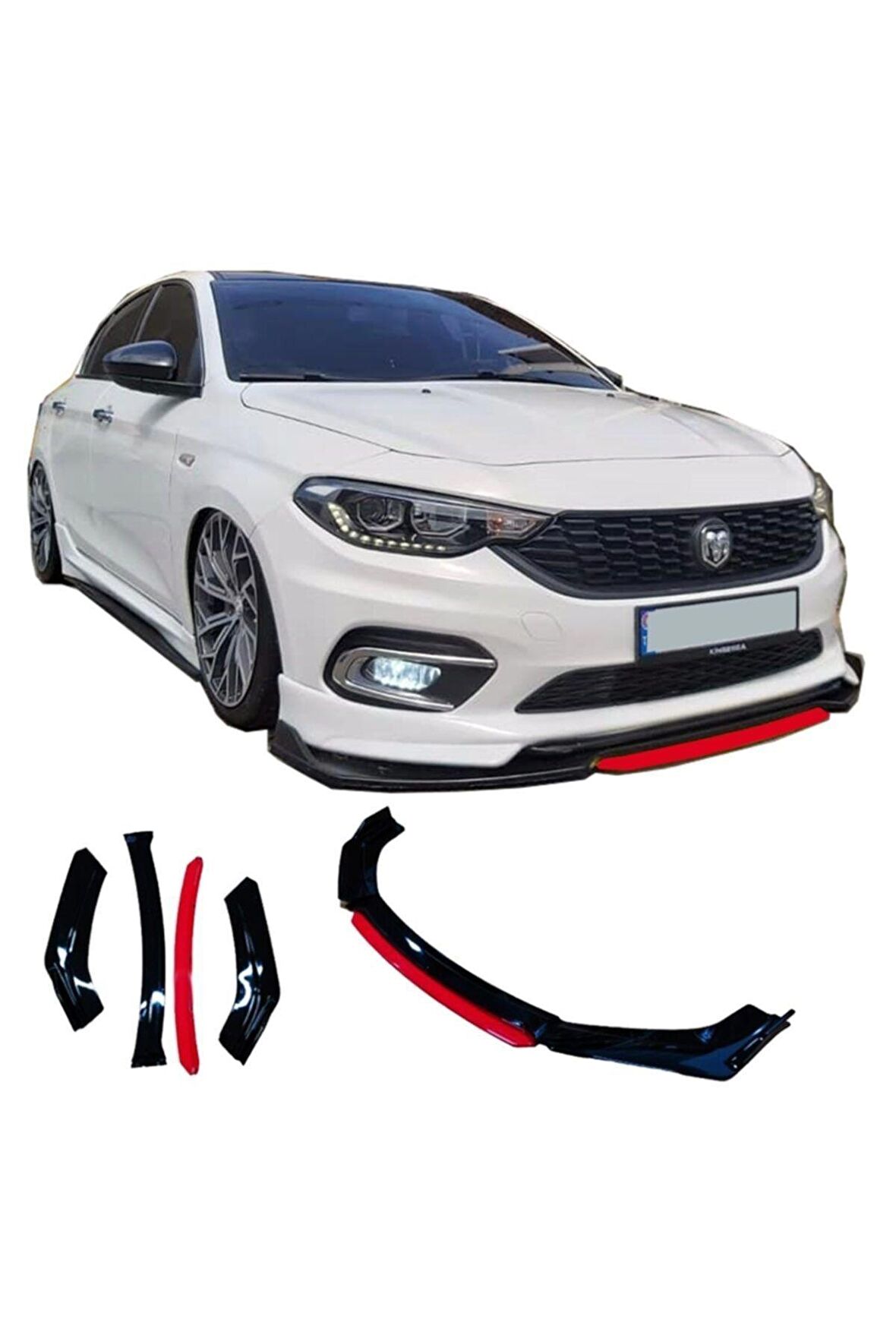 Hyundai Xg 4 Parça Kırmızı Ön Ek Piano Black Lip