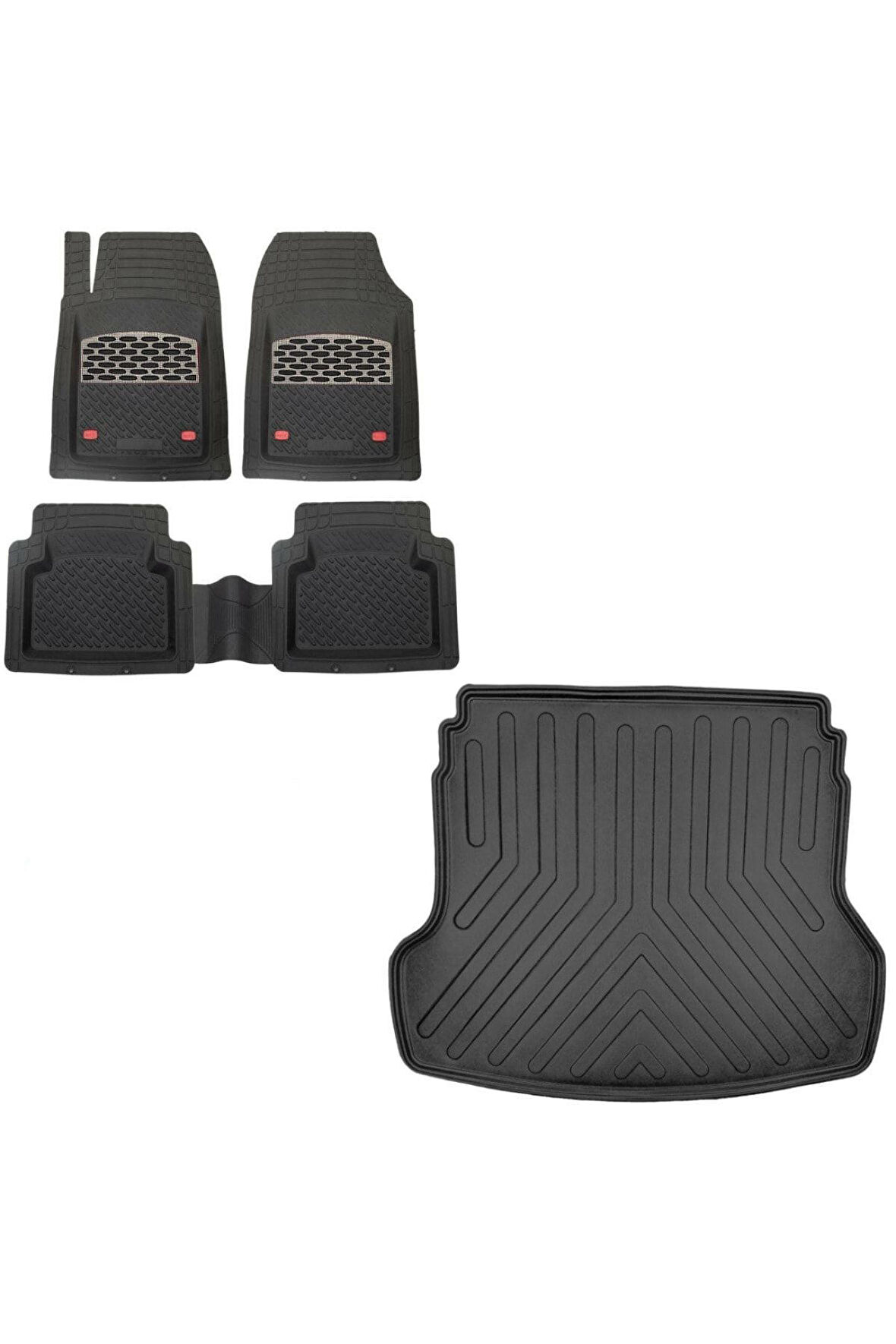  Renault Captur 2013-2020 3D Bagaj Havuzu ve Krom Karbon Paspas