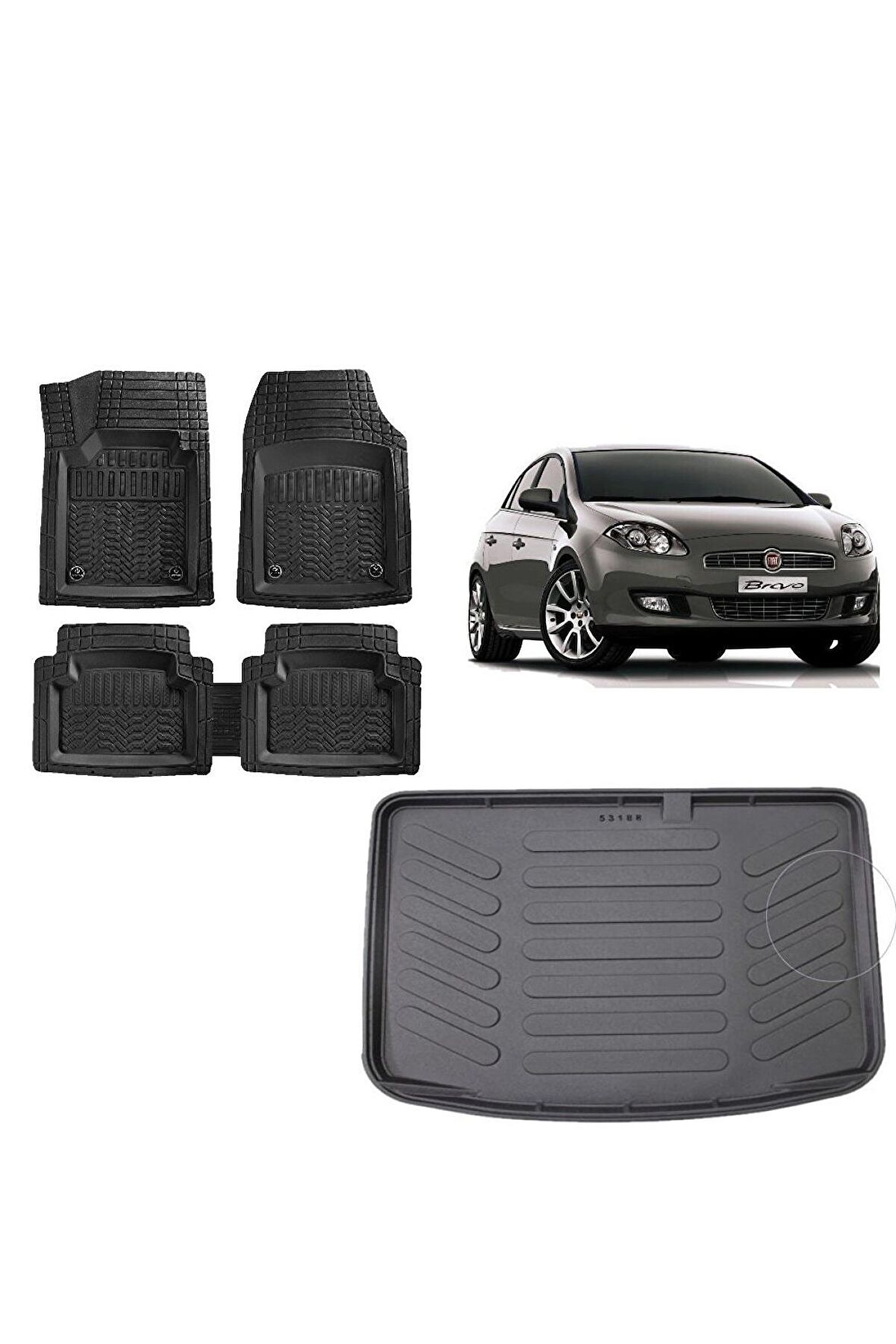 Fiat Bravo Hatchback 2009 Model 3d Bagaj Havuzu ve 4D Luxury Havuzlu Paspas