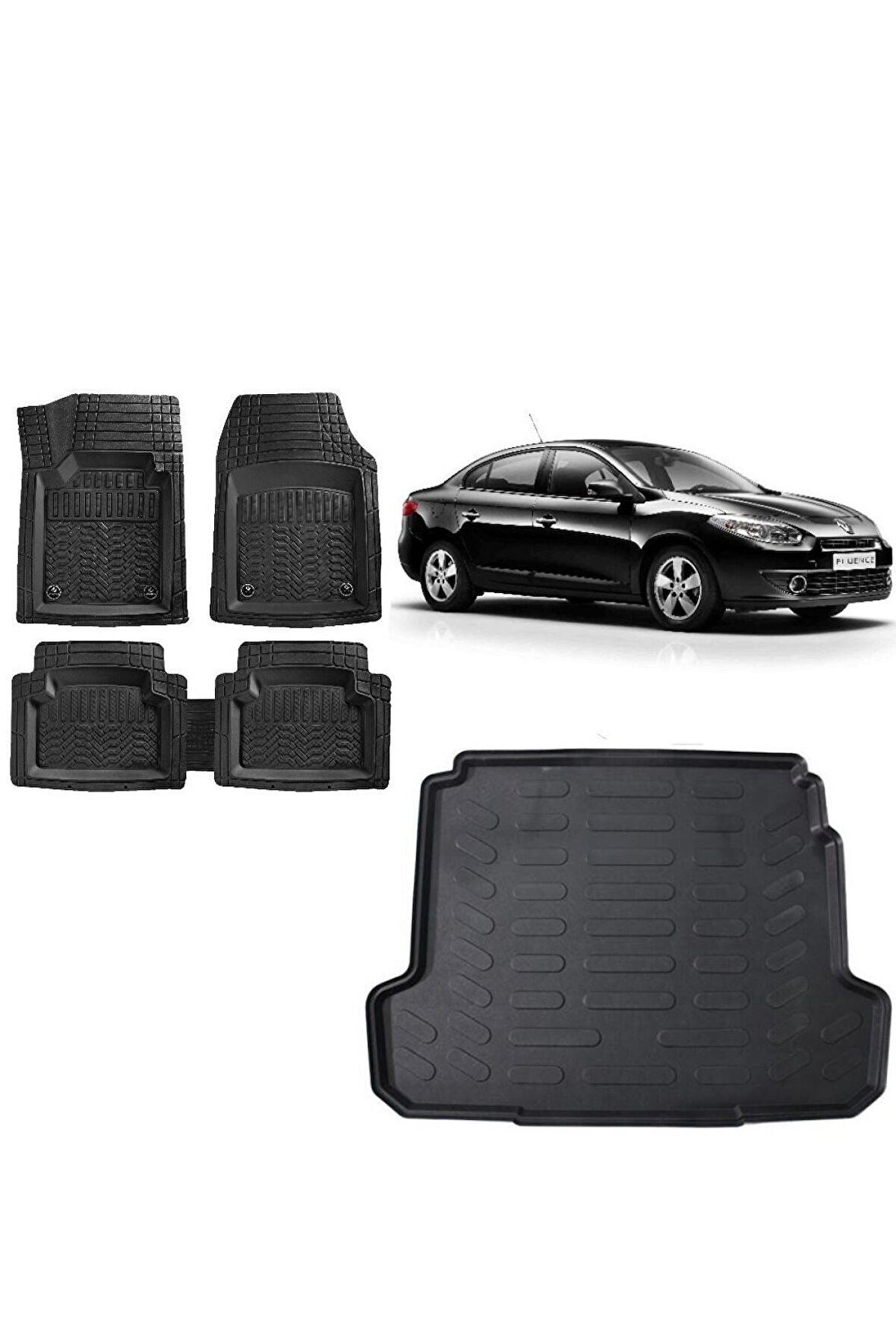 Renault Fluence 2016 Model 3d Bagaj Havuzu ve 4D Luxury Havuzlu Paspas