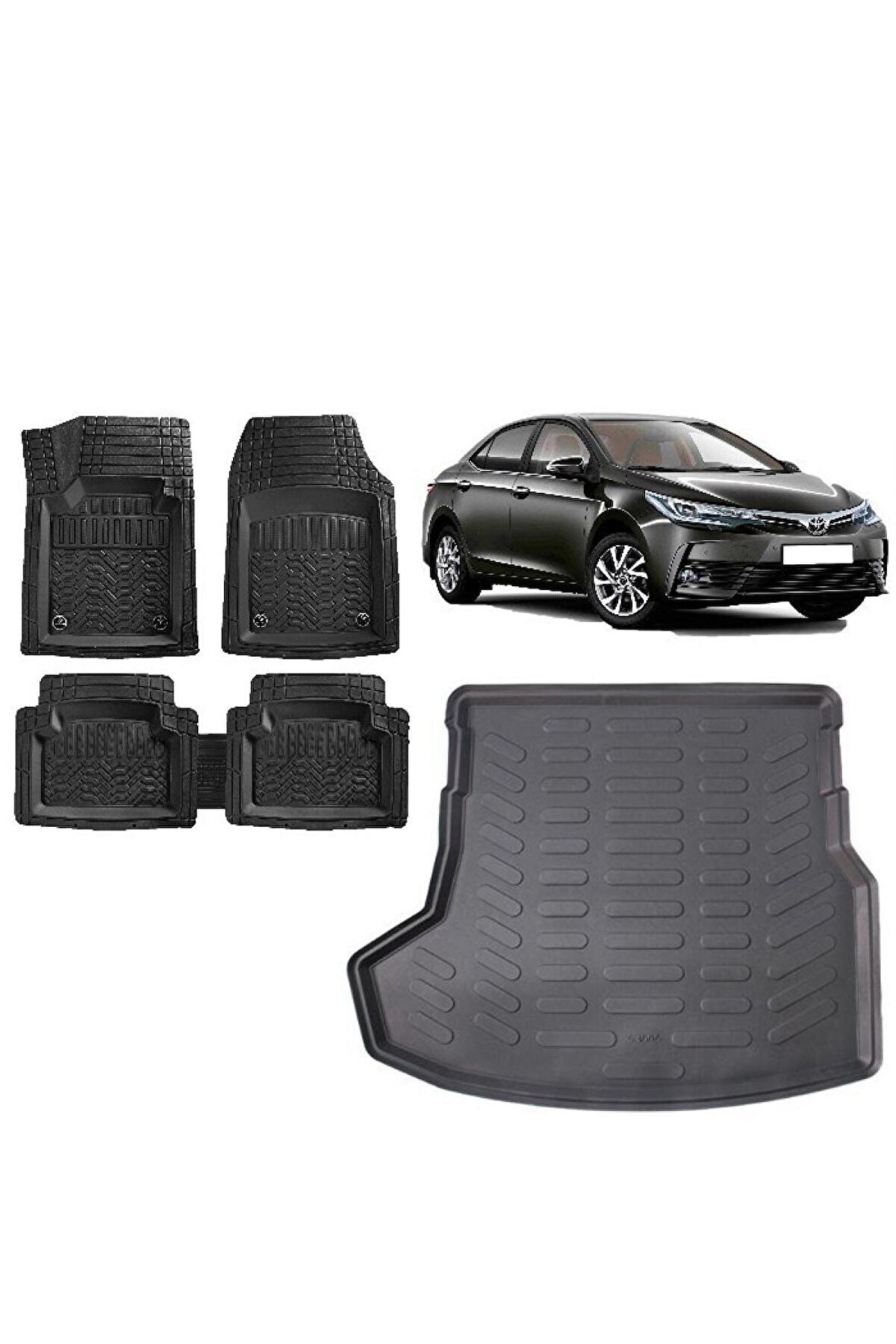 Toyota Corolla Sedan 2015 Model 3d Bagaj Havuzu ve 4D Luxury Havuzlu Paspas