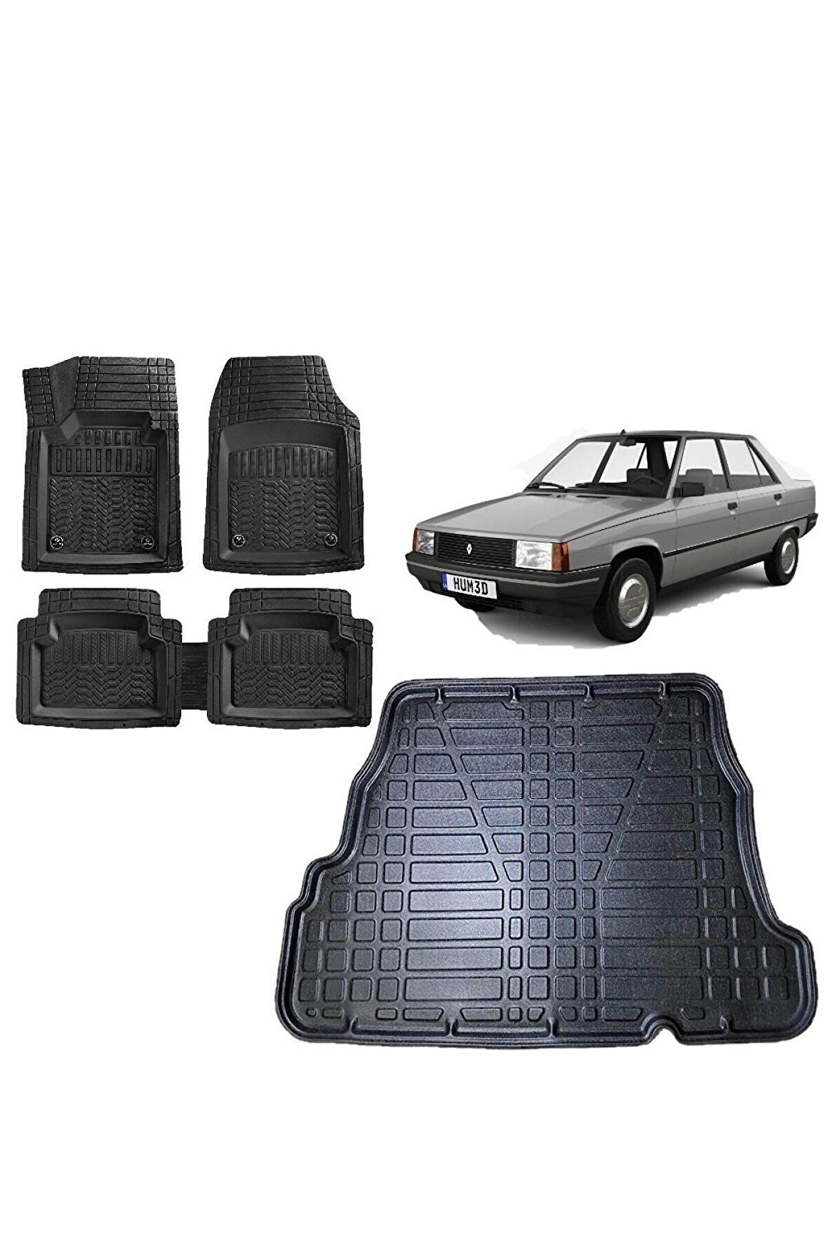 Renault 9 Broadway 2000 Uyumlu Model 3d Bagaj Havuzu ve 4D Luxury Havuzlu Paspas