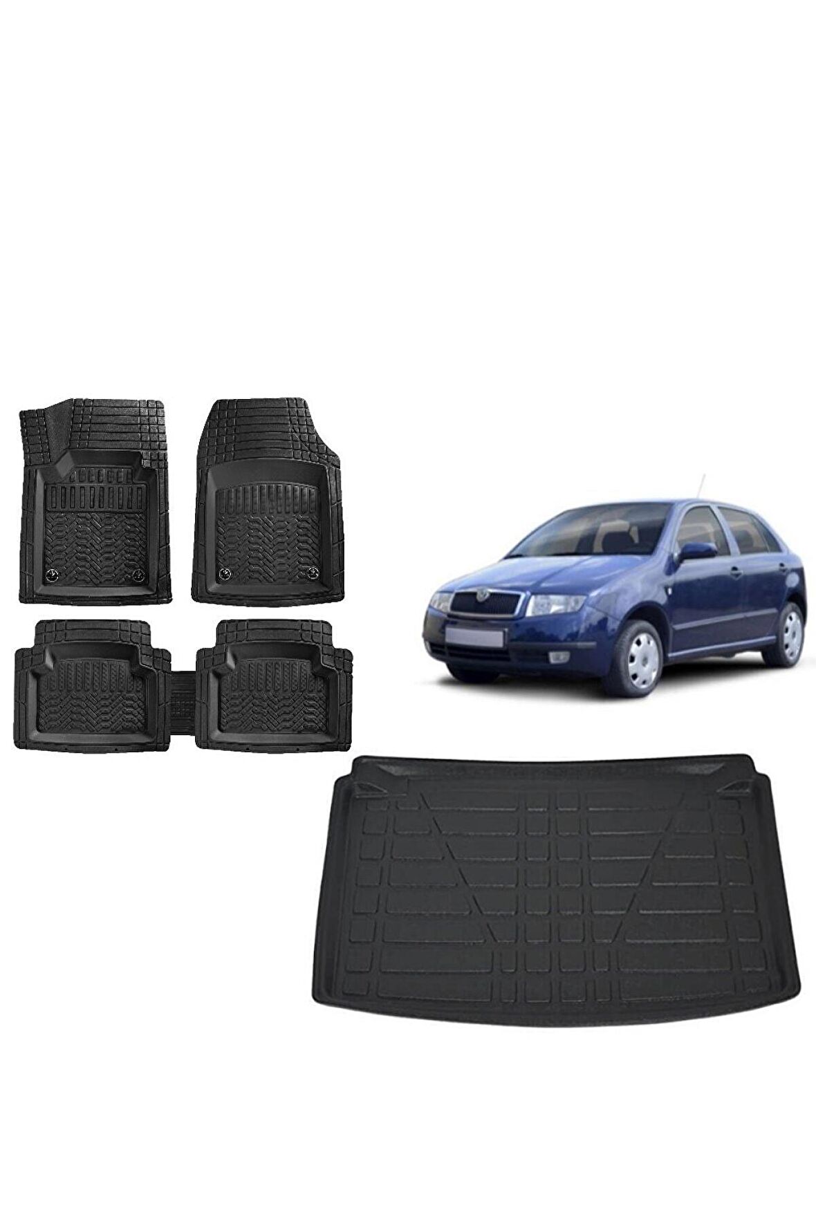 Skoda Fabia 2005 Model Hatchback 3d Bagaj Havuzu ve 4D Luxury Havuzlu Paspas