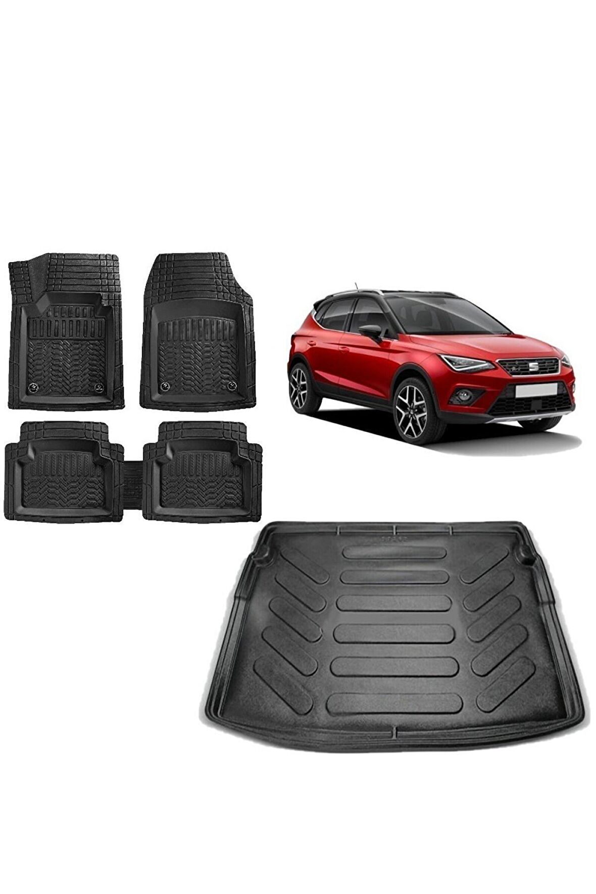 Seat Arona 2021 Model Üst Kademe 3d Bagaj Havuzu ve 4D Luxury Havuzlu Paspas