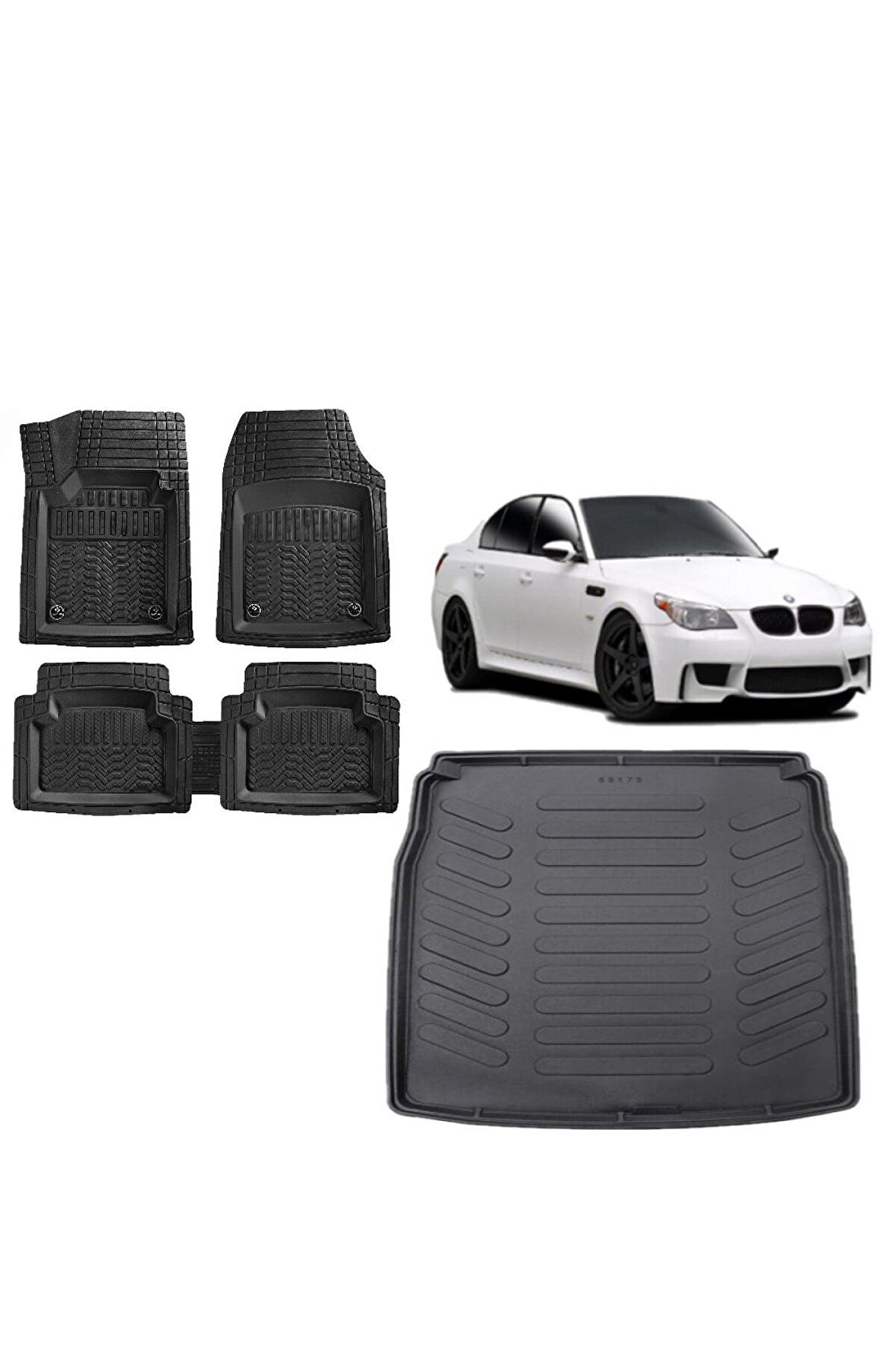 Bmw 5 Serisi E60 2006 Uyumlu 3d Bagaj Havuzu ve 4D Luxury Havuzlu Paspas