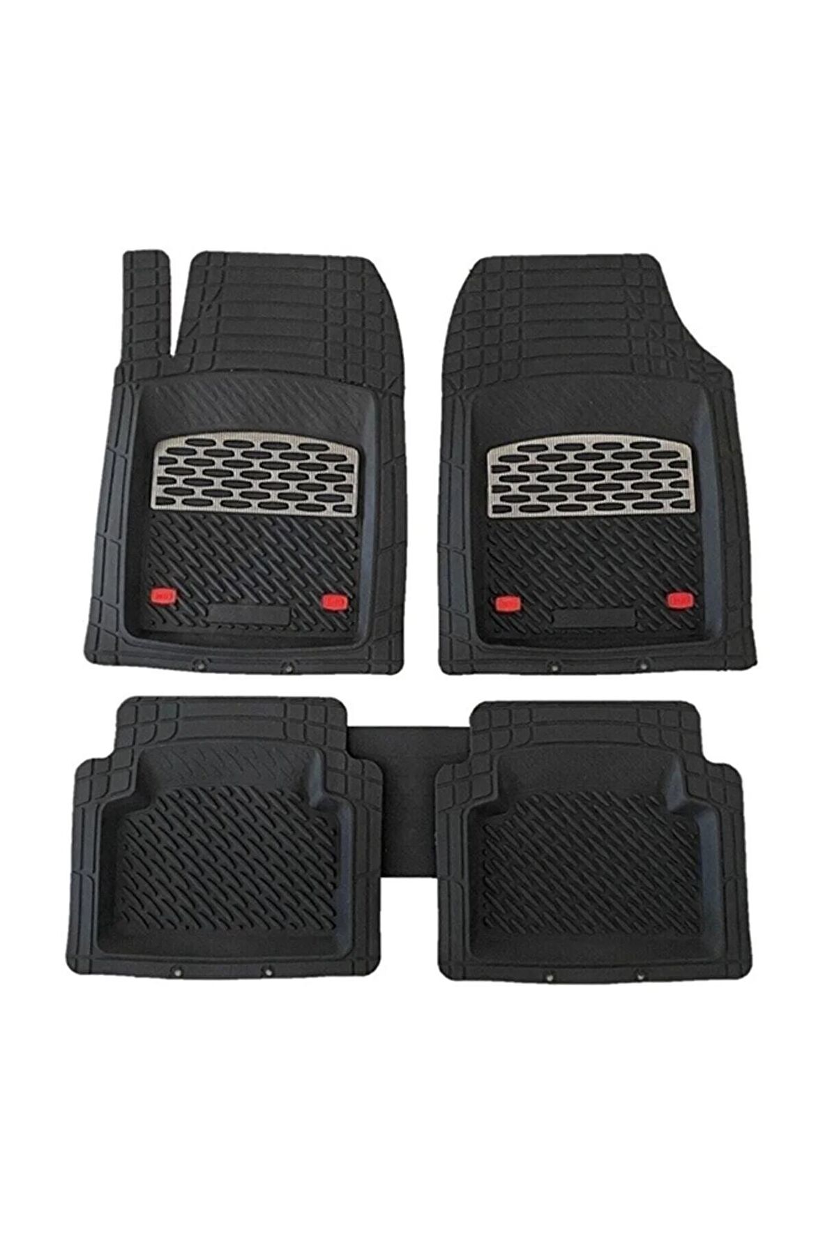 Mitsubishi Lancer 2007-2016 Araca Uyumlu Krom Karbon Derin Havuzlu Siyah Oto Paspas Takımı
