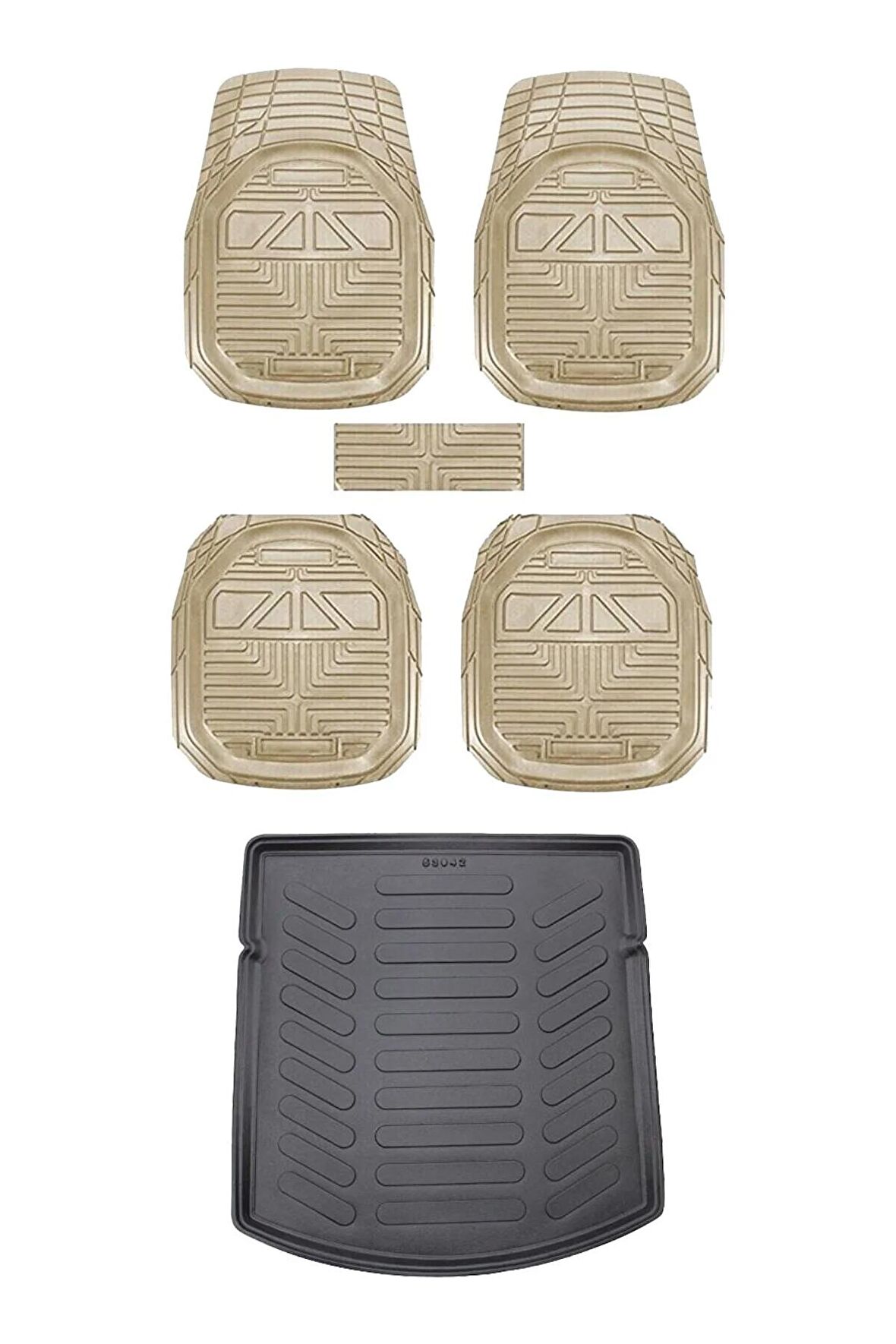 Porsche Cayenne 2002-2010 Max Bej Havuzlu Paspas Ve 3d Bagaj Havuzu