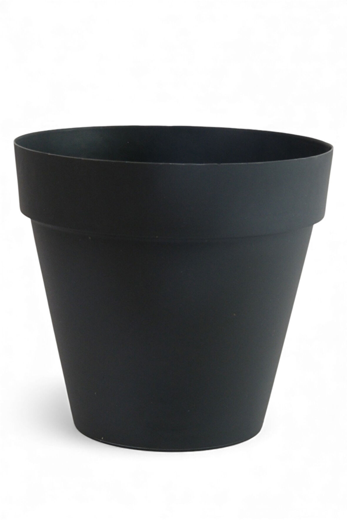 Yapay Çiçek Sitesi Yalı Plastik Saksı 15 cm Antrasit