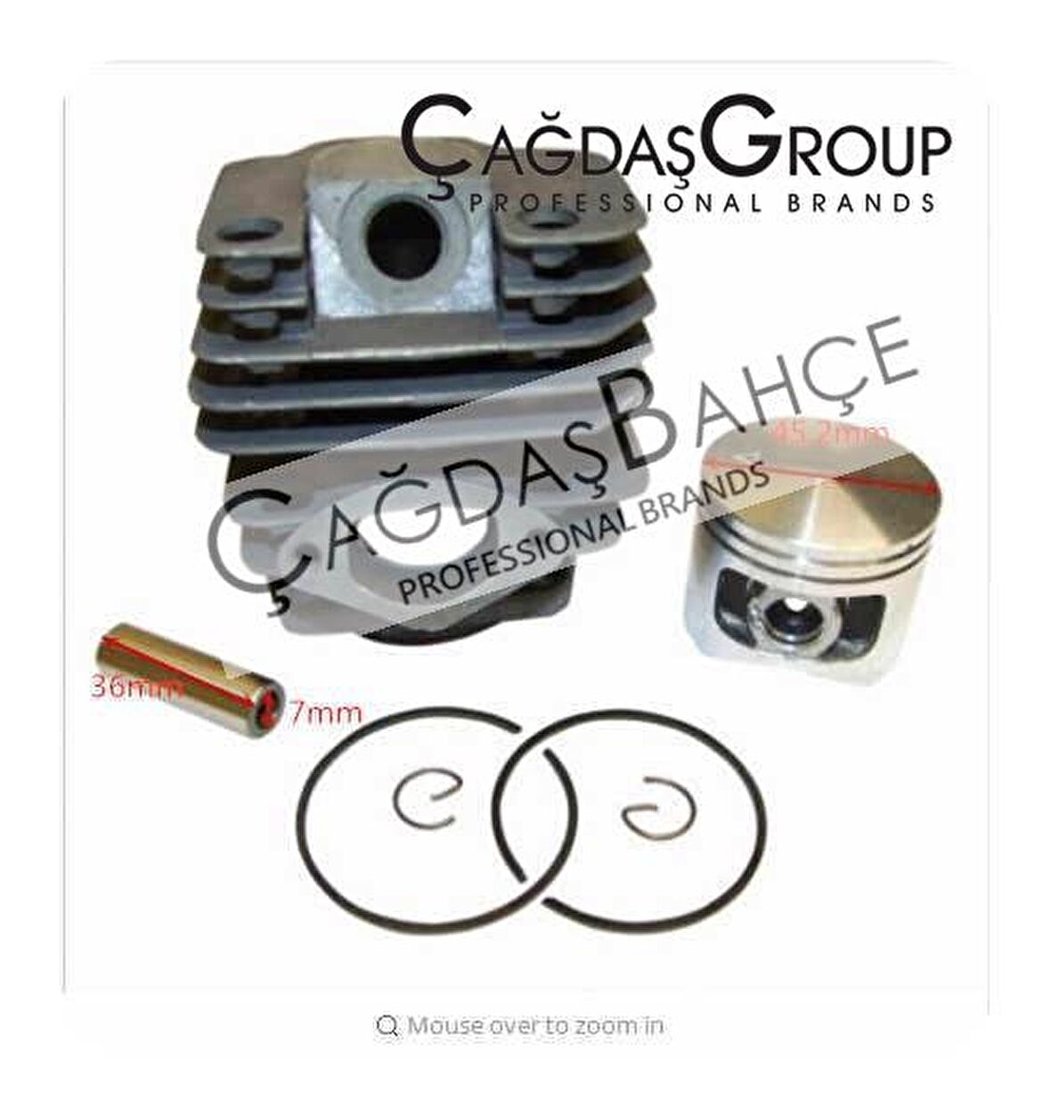 MOTORULU TESTERE 5800 NİKASİL SİLİNDİR PİSTON SETİ 45.2 mm
