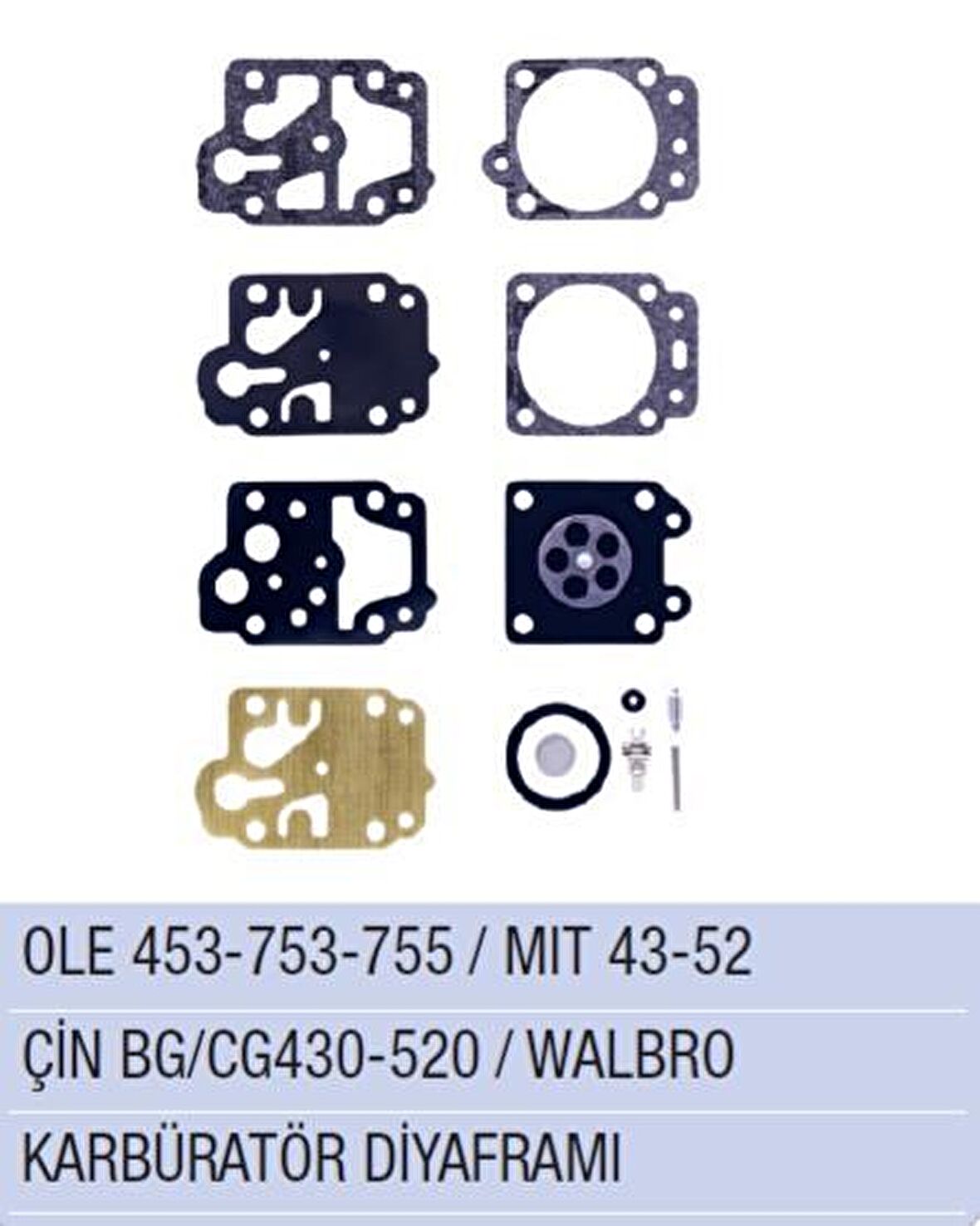OLEOMAC 453 / 753 / 755 KARBÜRATÖR DİYAFRAM TAKIMI - WARBRO