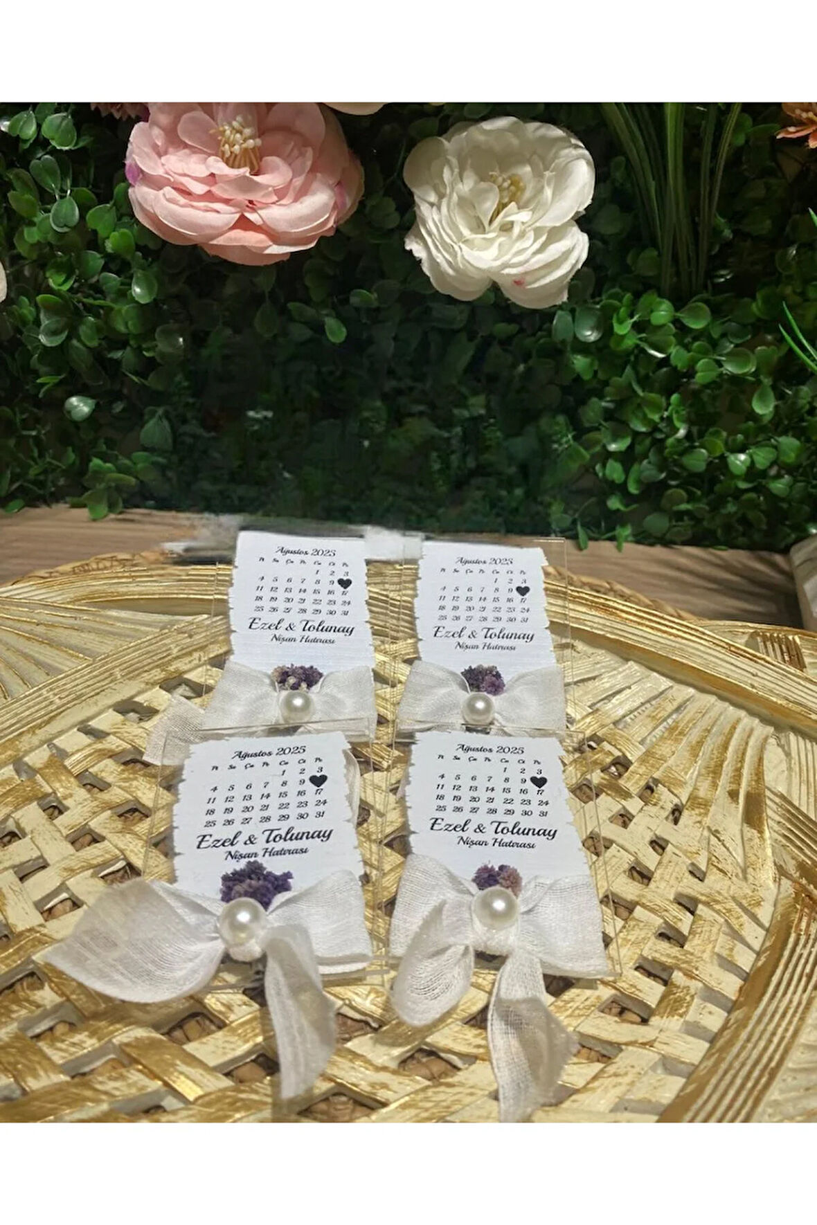 UV Baskı Tarihli Magnet Söz, Nişan, Nikah, Düğün, Kına 10 Adet